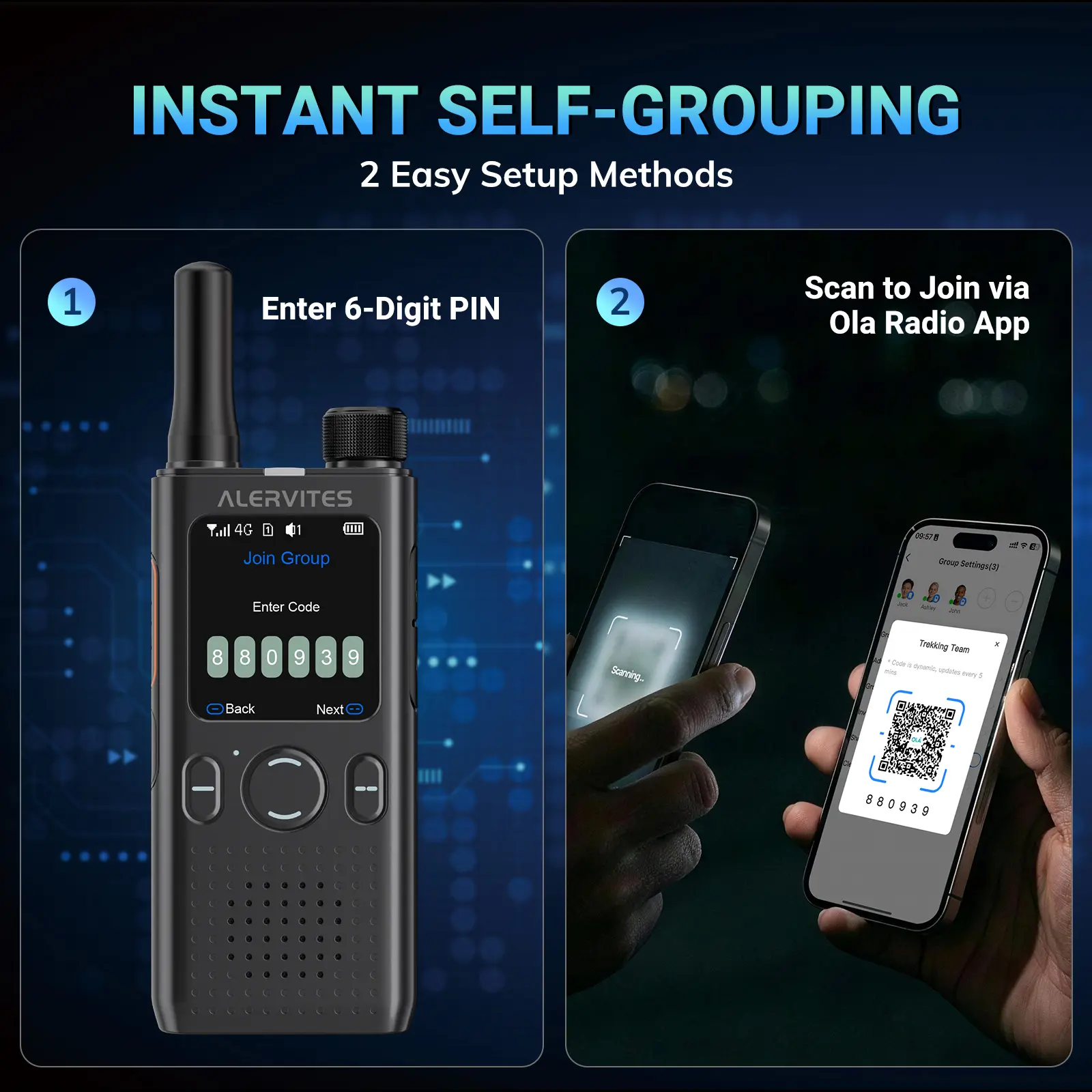 Alervites PoC-AT1 PoC Radio | Lifetime Free | Nationwide Walkie Talkie | Unlimited Range | App Control | Self-Grouping | Group Call | Private Call | Handheld Network Radio - Image 10