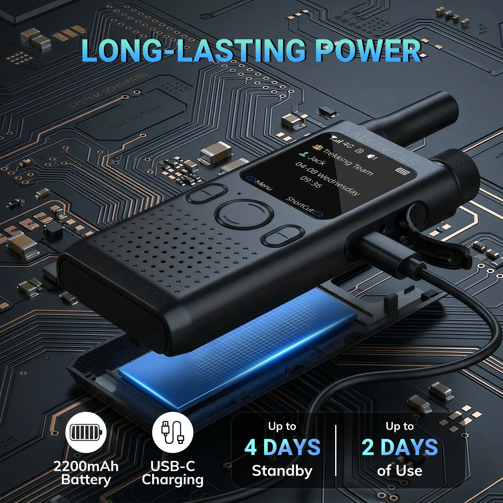 Alervites PoC-AT1 PoC Radio | Lifetime Free | Nationwide Walkie Talkie | Unlimited Range | App Control | Self-Grouping | Group Call | Private Call | Handheld Network Radio - Image 11
