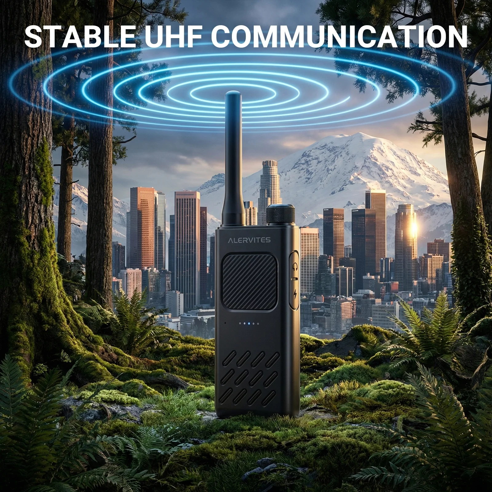 Alervites AT2 Smart UHF Radio | Off-Grid Text & Pic | App Control & Programming | 16mm Ultra-Thin | Dual-PTT | 2200mAh | USB-C Charging - Image 10