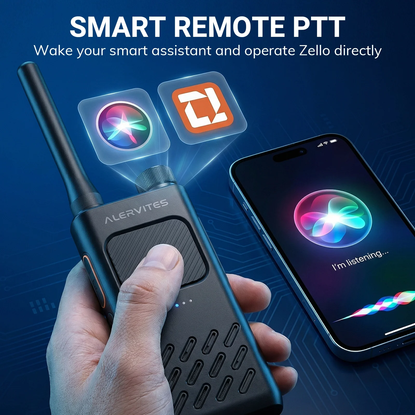 Alervites AT2 Smart UHF Radio | Off-Grid Text & Pic | App Control & Programming | 16mm Ultra-Thin | Dual-PTT | 2200mAh | USB-C Charging - Image 6