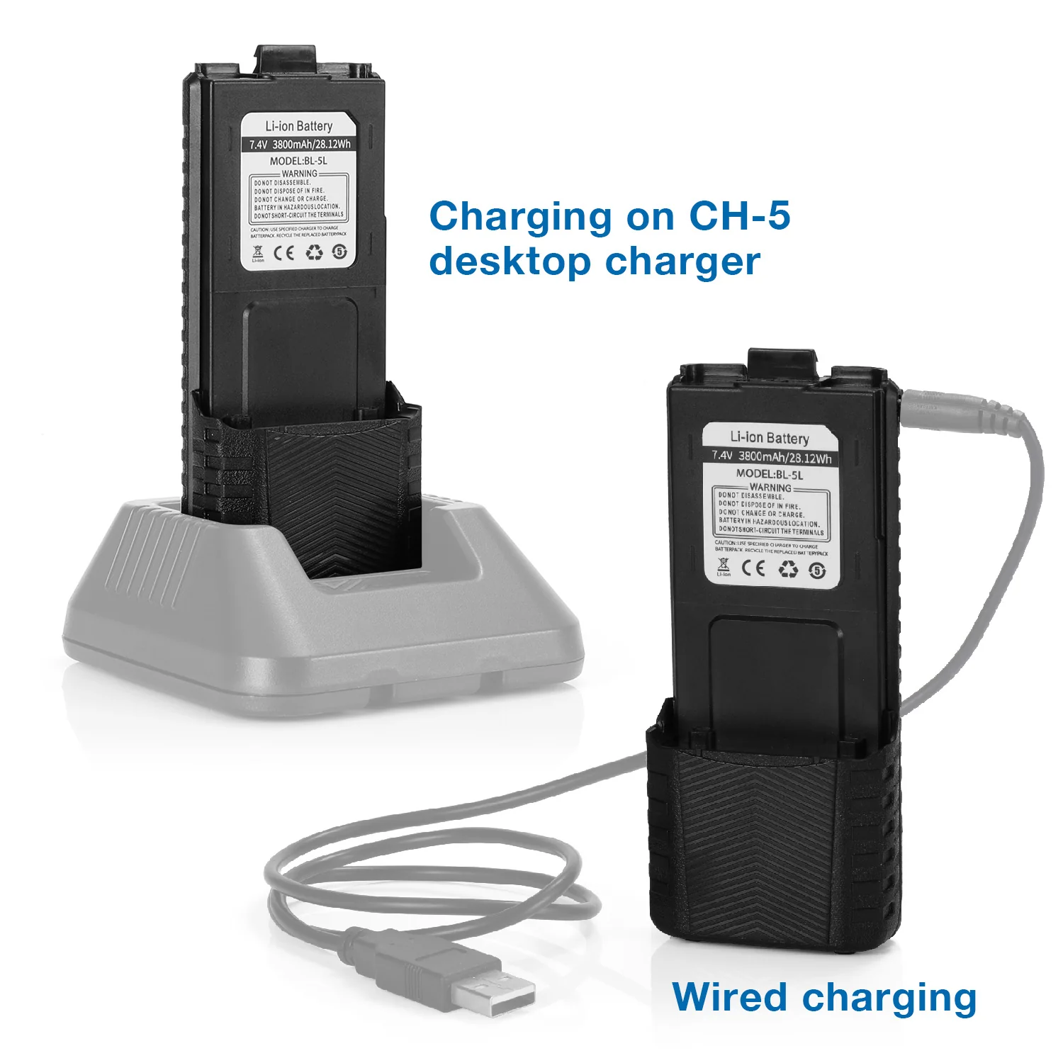 Baofeng 7.4V 3800mAh Li-ion Battery for RD-5R/UV-5R/GT-5R/UV-5RTP - Image 4