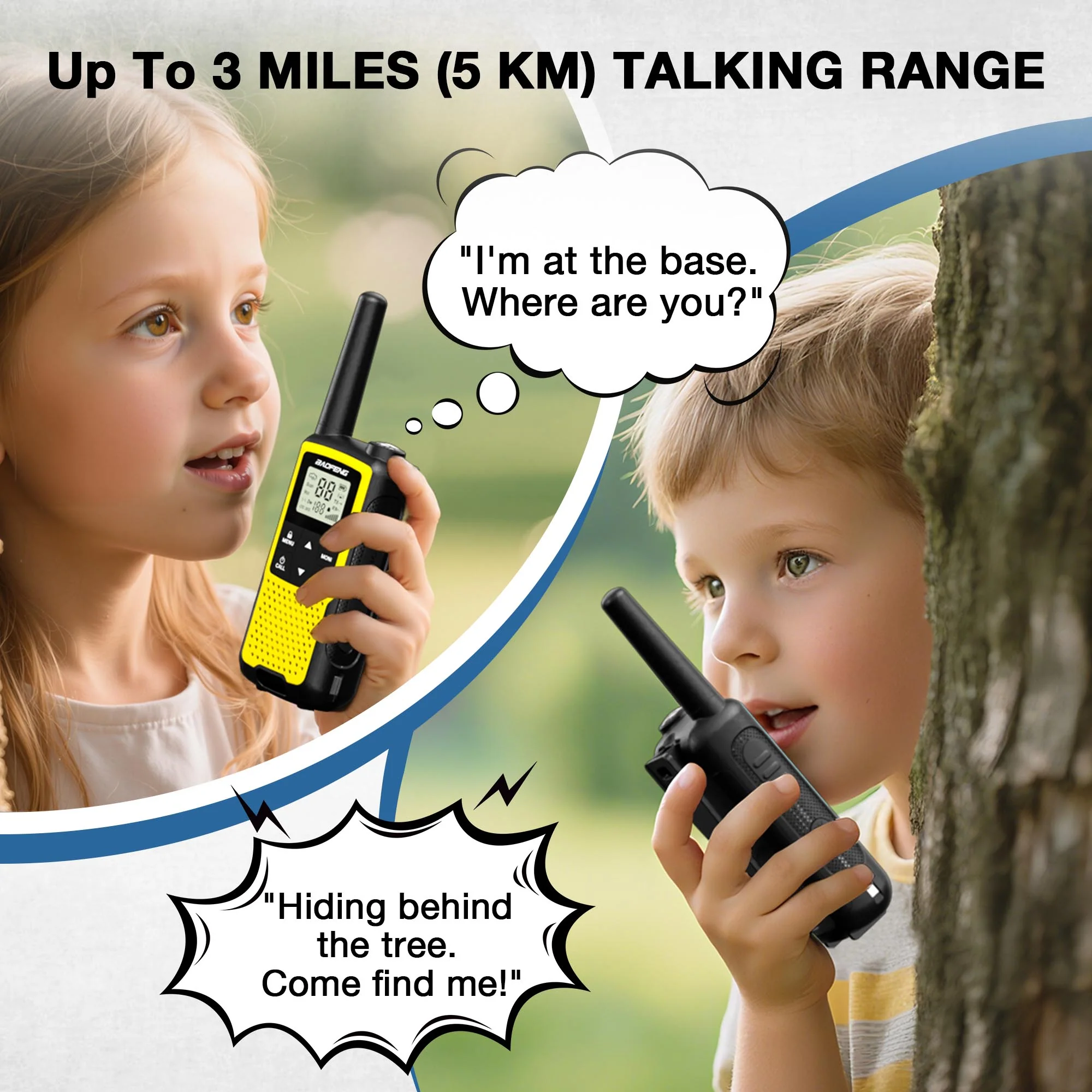 Baofeng BF-33C FRS/PMR Radio | USB-C Charging | Dual Watch | VOX | NOAA | 3 Pack | For Outdoor Play & Family Adventures - Image 6