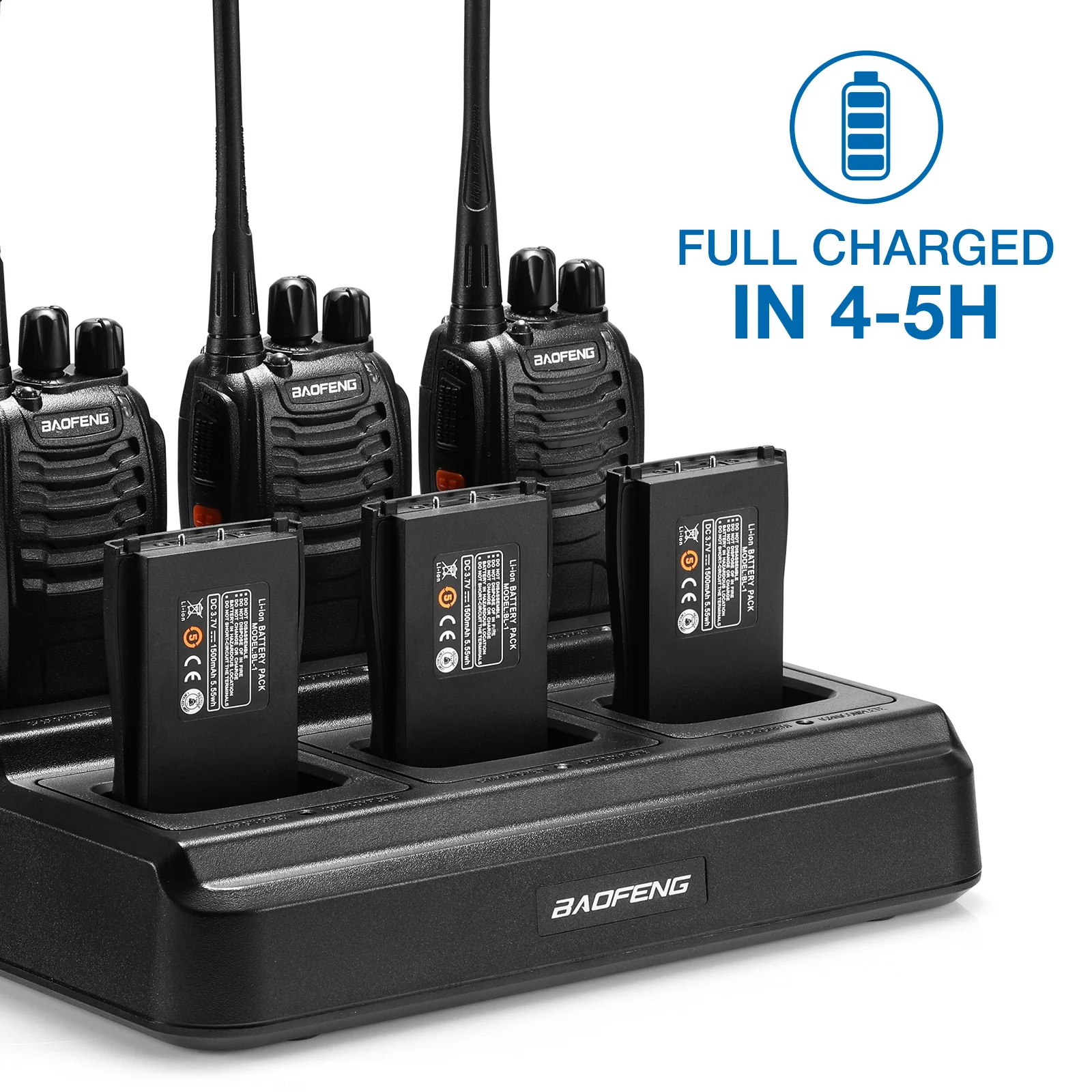 Baofeng BF-888S [6 Packs] with Bulk Charger | UHF | 5W | 16CH | CTCSS/DCS | Flashlight - Image 7