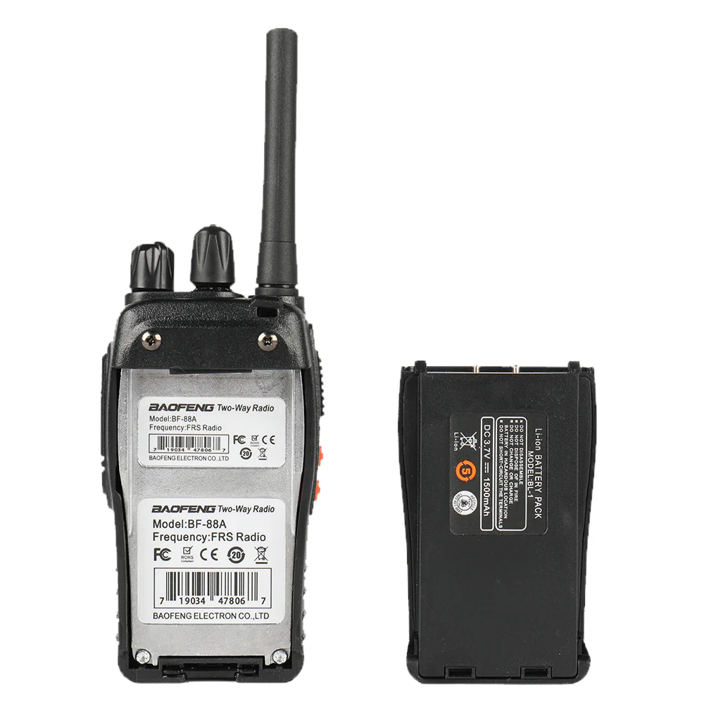 Baofeng BF-88A / 88E | USB Charging | Upgraded 888S | FRS / PMR | 1500mAh [DISCONTINUED] - Image 4