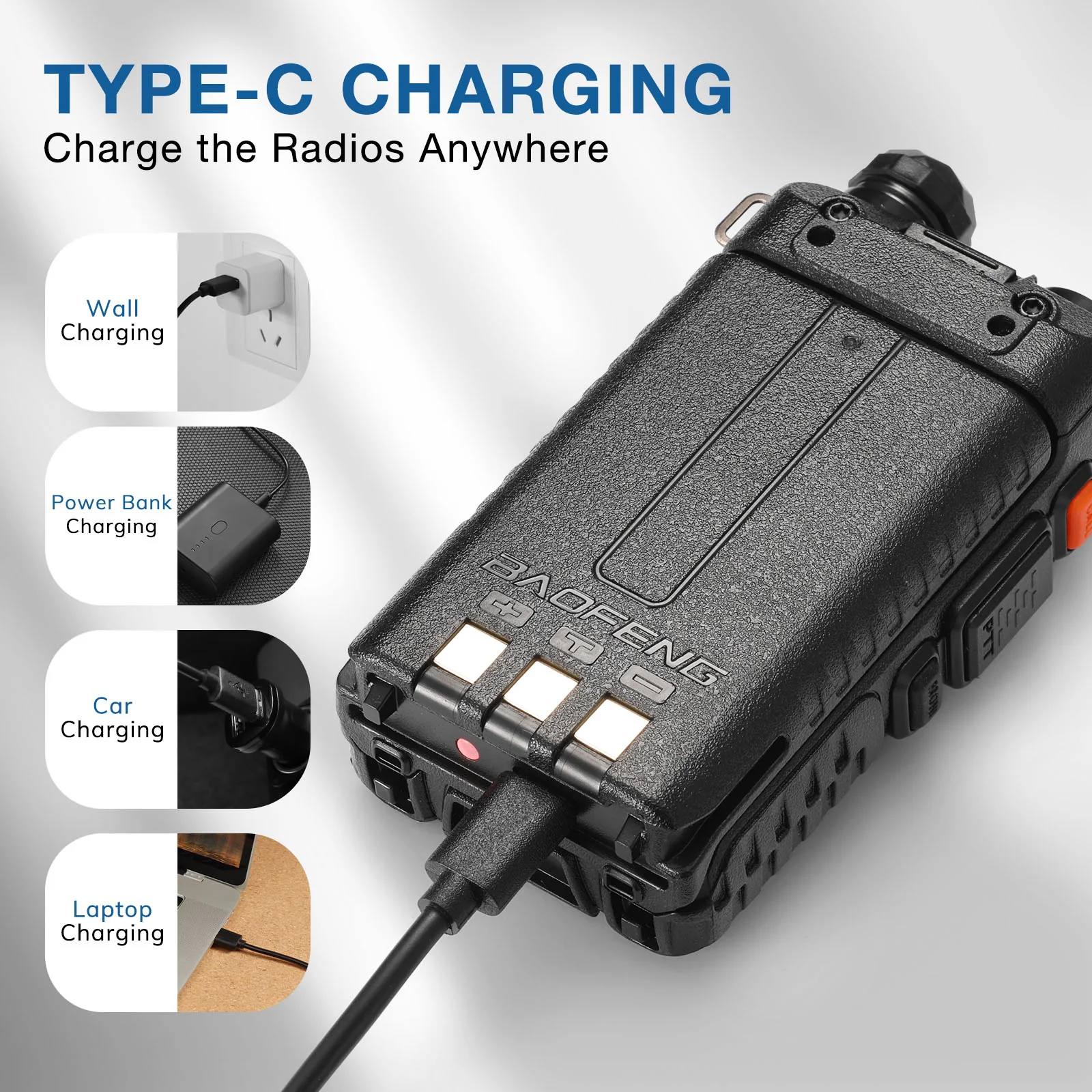 Baofeng BL-5 1800mAh Battery | USB-C Charging Port | For UV-5R Series - Image 6