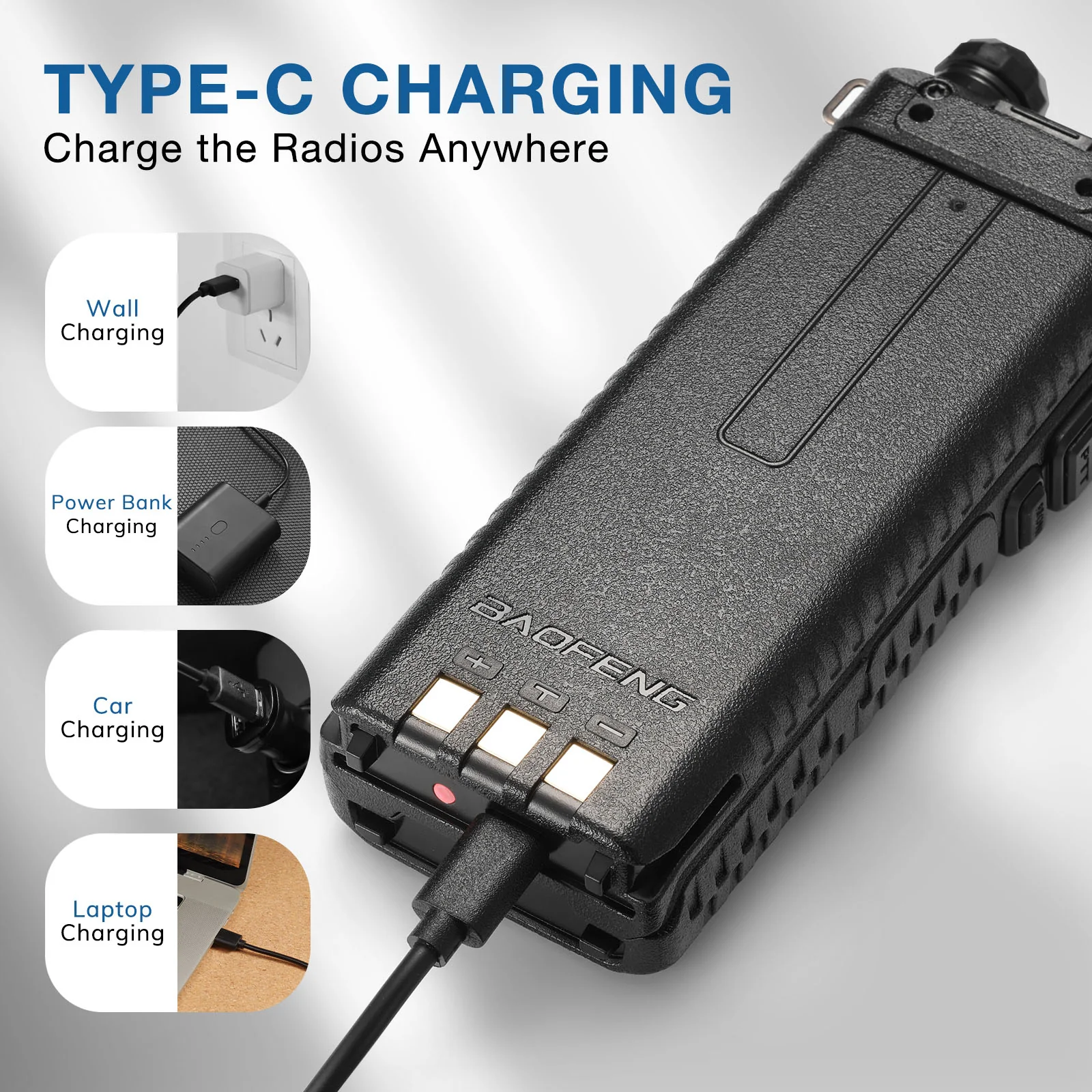 Baofeng BL-5L 3800mAh Battery | USB-C Port | For UV-5R Series - Image 6