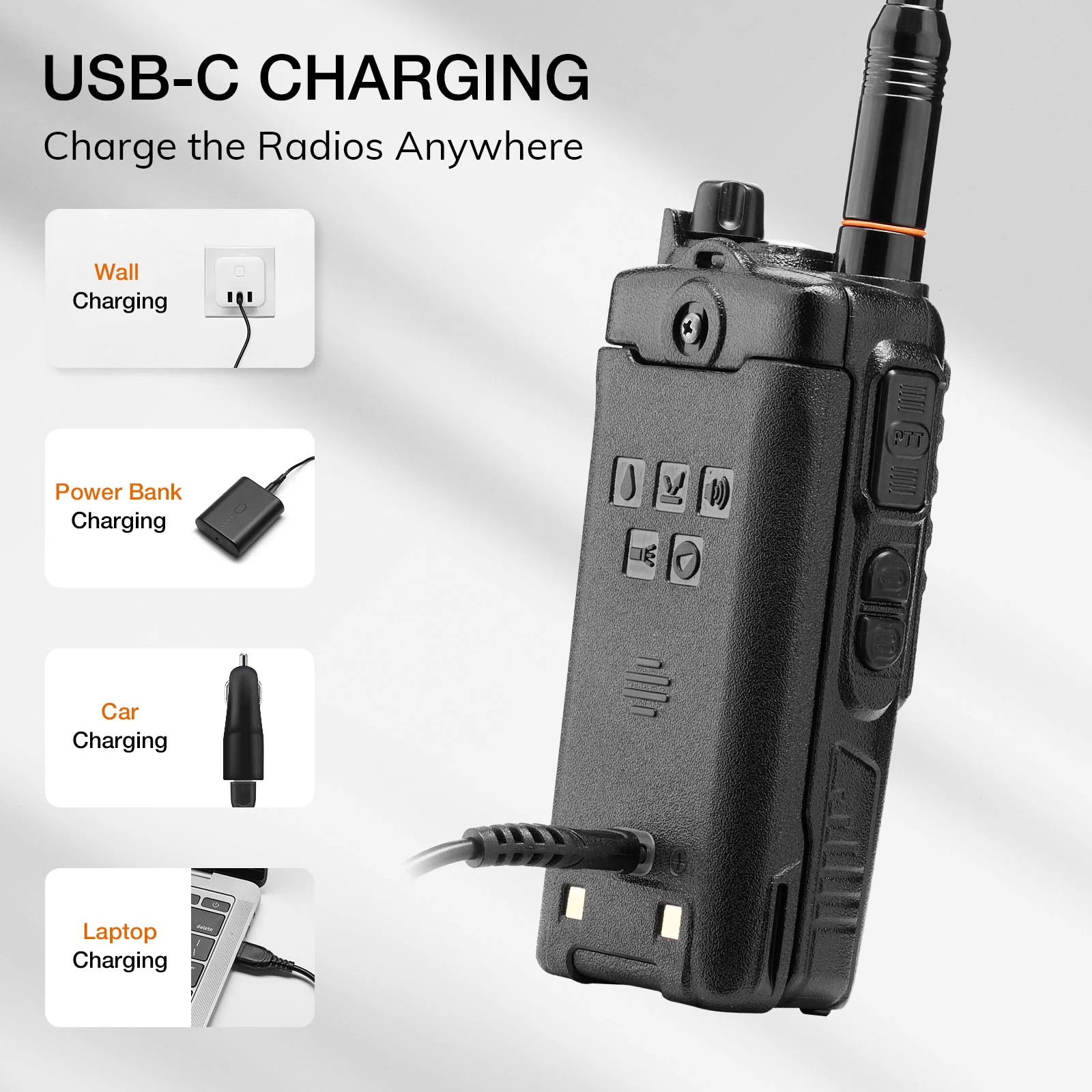 Baofeng BL-9 2800 mAh USB-C Battery | with Charging Cable | For UV-9R Series/GT-3WP - Image 5