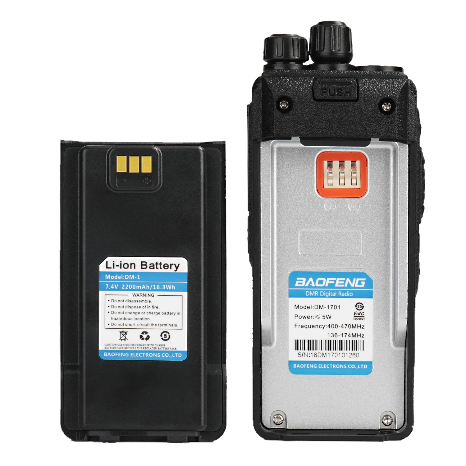 Baofeng DM-1701 DMR | Dual Band | 5W | 120K Contacts Import | SMS Function - Image 12