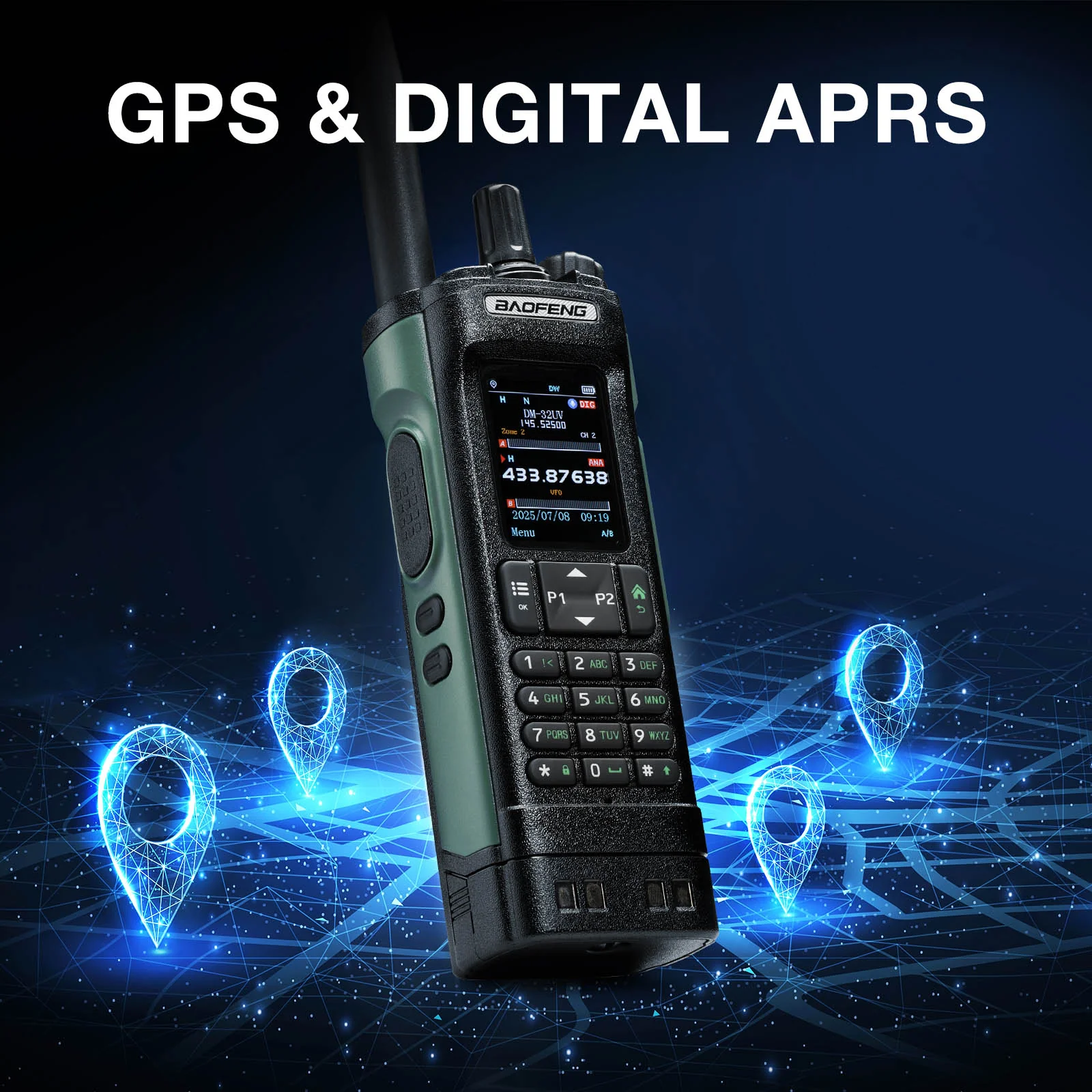 Baofeng DM-32UV 10W DMR Ham Radio  | GPS & Digital APRS | UHF/VHF/AM/FM/NOAA | NOAA Alert | Tier II Dual Slot | 2” Color Display | 4K Channels | 50K Contacts - Image 6
