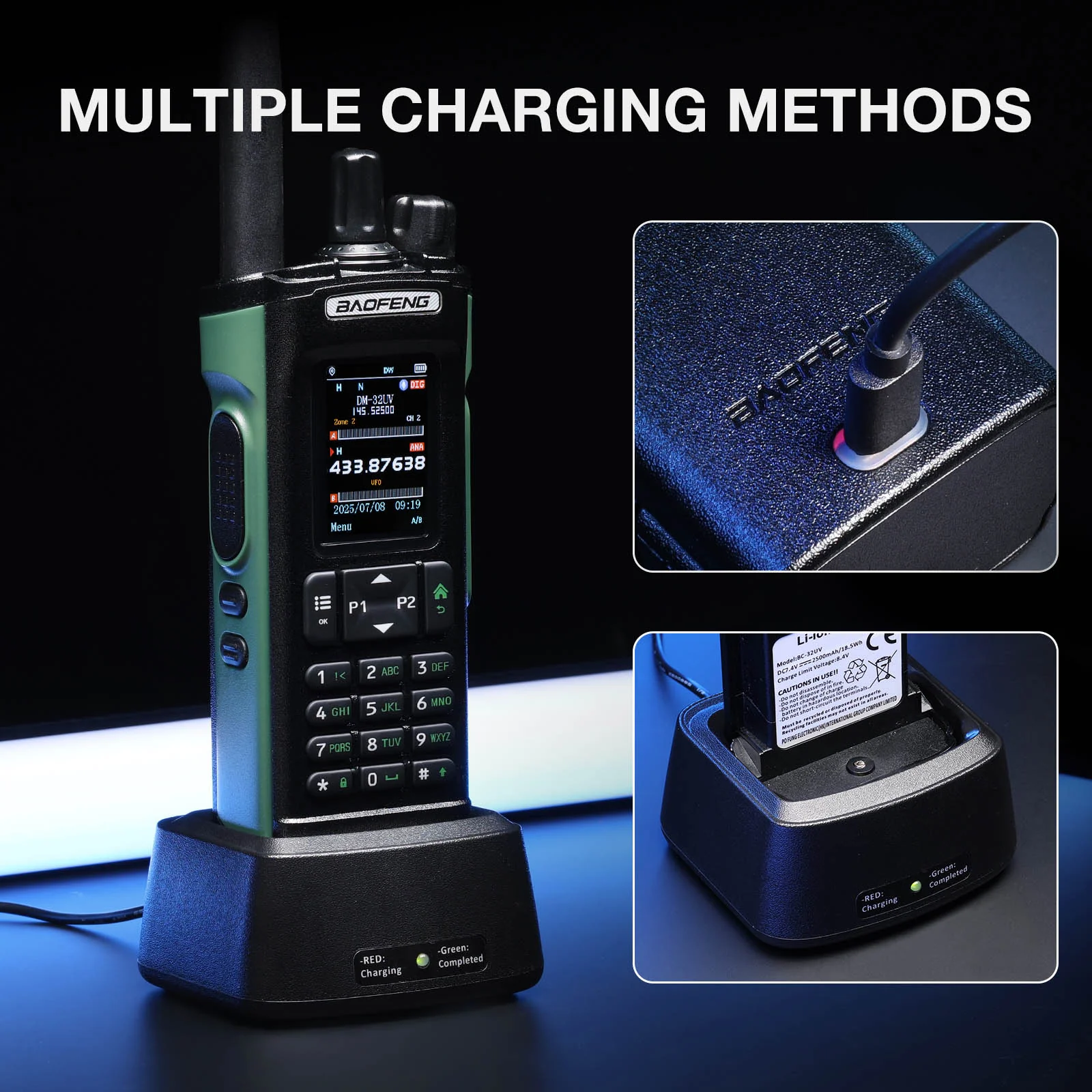 Baofeng DM-32UV 10W DMR Ham Radio  | GPS & Digital APRS | UHF/VHF/AM/FM/NOAA | NOAA Alert | Tier II Dual Slot | 2” Color Display | 4K Channels | 50K Contacts - Image 8