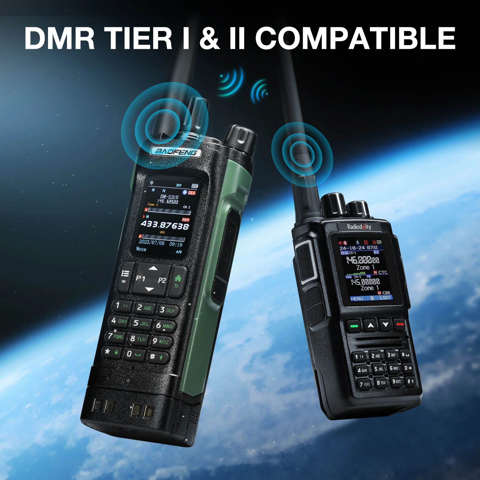 Baofeng DM-32UV 10W DMR Ham Radio  | GPS & Digital APRS | UHF/VHF/AM/FM/NOAA | NOAA Alert | Tier II Dual Slot | 2” Color Display | 4K Channels | 50K Contacts - Image 9