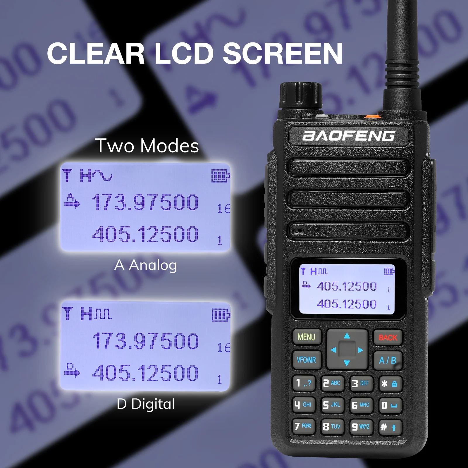 Baofeng DR-1801UV DMR Radio | 5W/1W | Analog & Digital | VHF & UHF | VFO | SMS | Dual Time Slot [DISCONTINUED] - Image 7