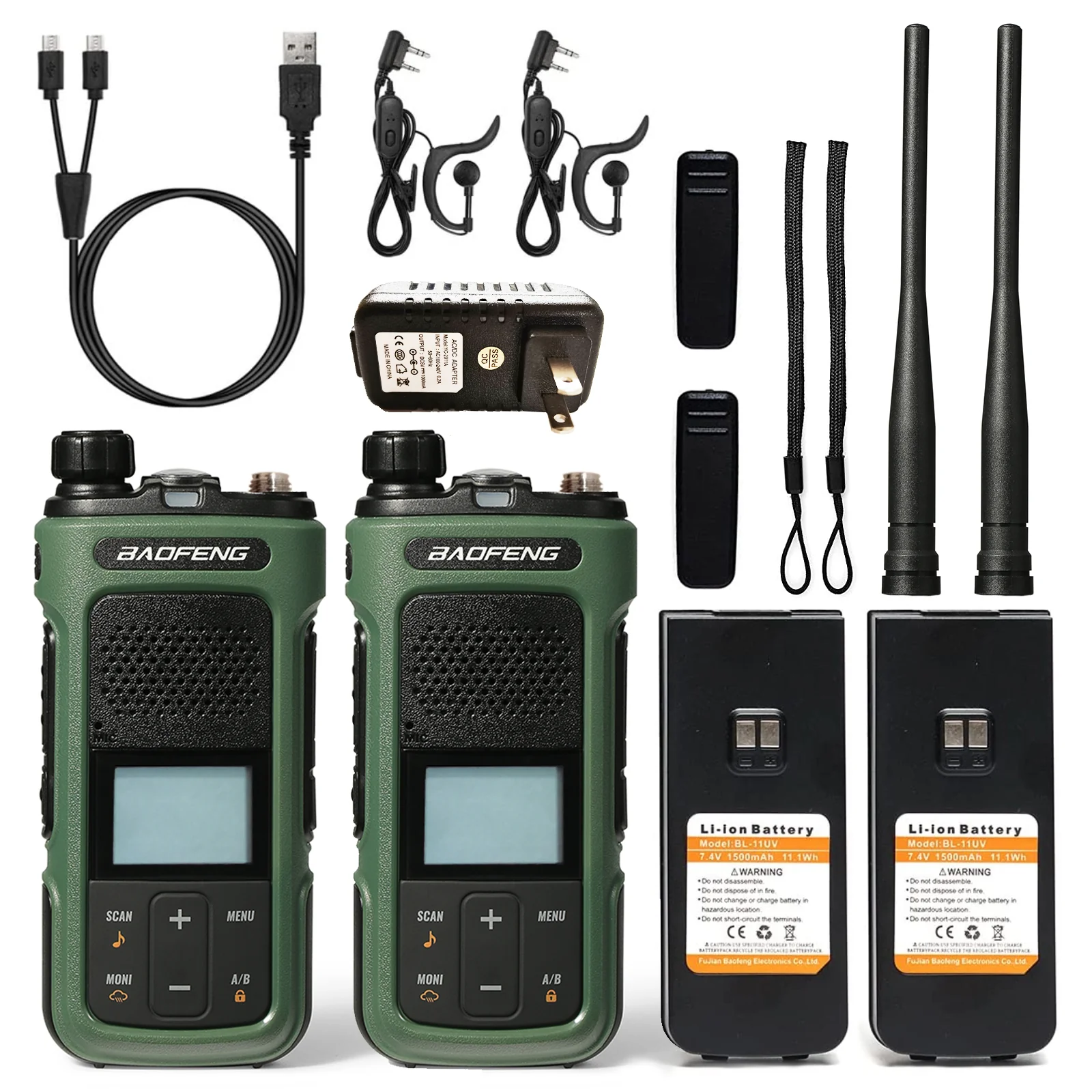 Baofeng G11S GMRS Radio [1 Pair] | 3W | UHF VHF Receiver | Repeater Capable | NOAA | DIY Repeater Channel - Image 13