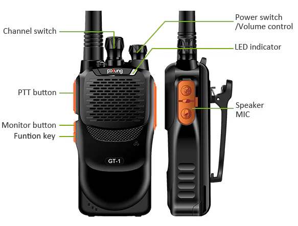 Baofeng GT-1 [10 Pack + Cable] | UHF | 5W | 16CH | Flashlight | FM Function Two-Way Radio [DISCONTINUED] - Image 8