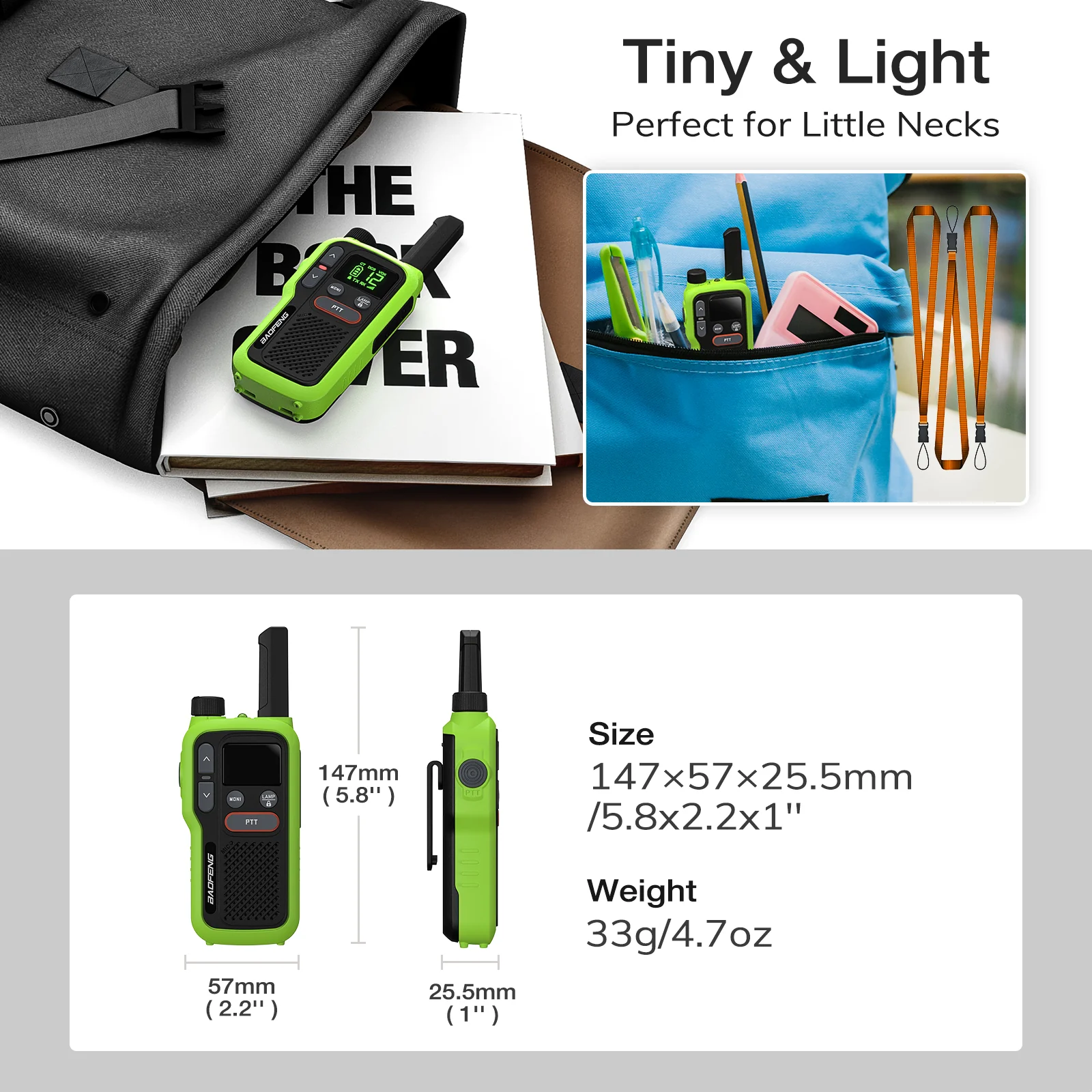 Baofeng GT-18 FRS/PMR Radio | License-free | USB Charging | Dual PTT | VOX | Flashlight - Image 3