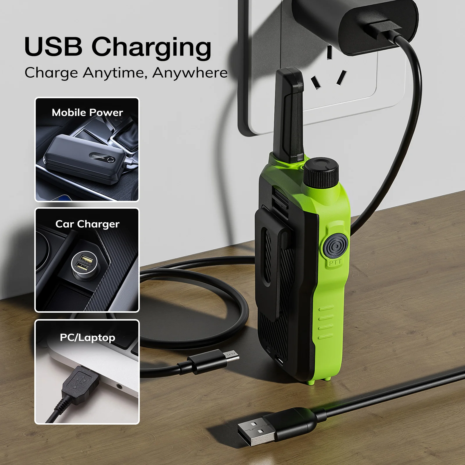 Baofeng GT-18 FRS/PMR Radio | License-free | USB Charging | Dual PTT | VOX | Flashlight - Image 4