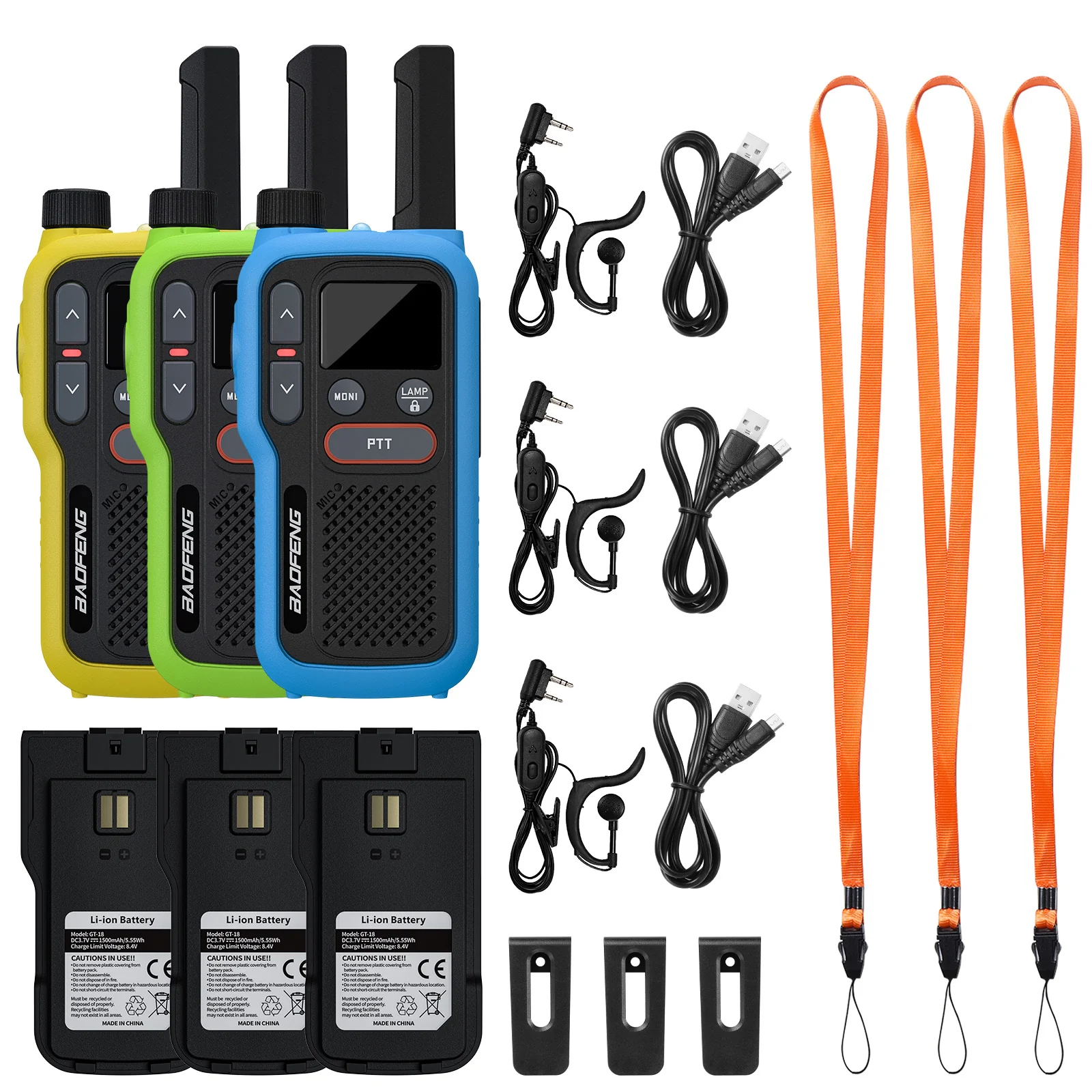 Baofeng GT-18 FRS/PMR Radio | License-free | USB Charging | Dual PTT | VOX | Flashlight - Image 6