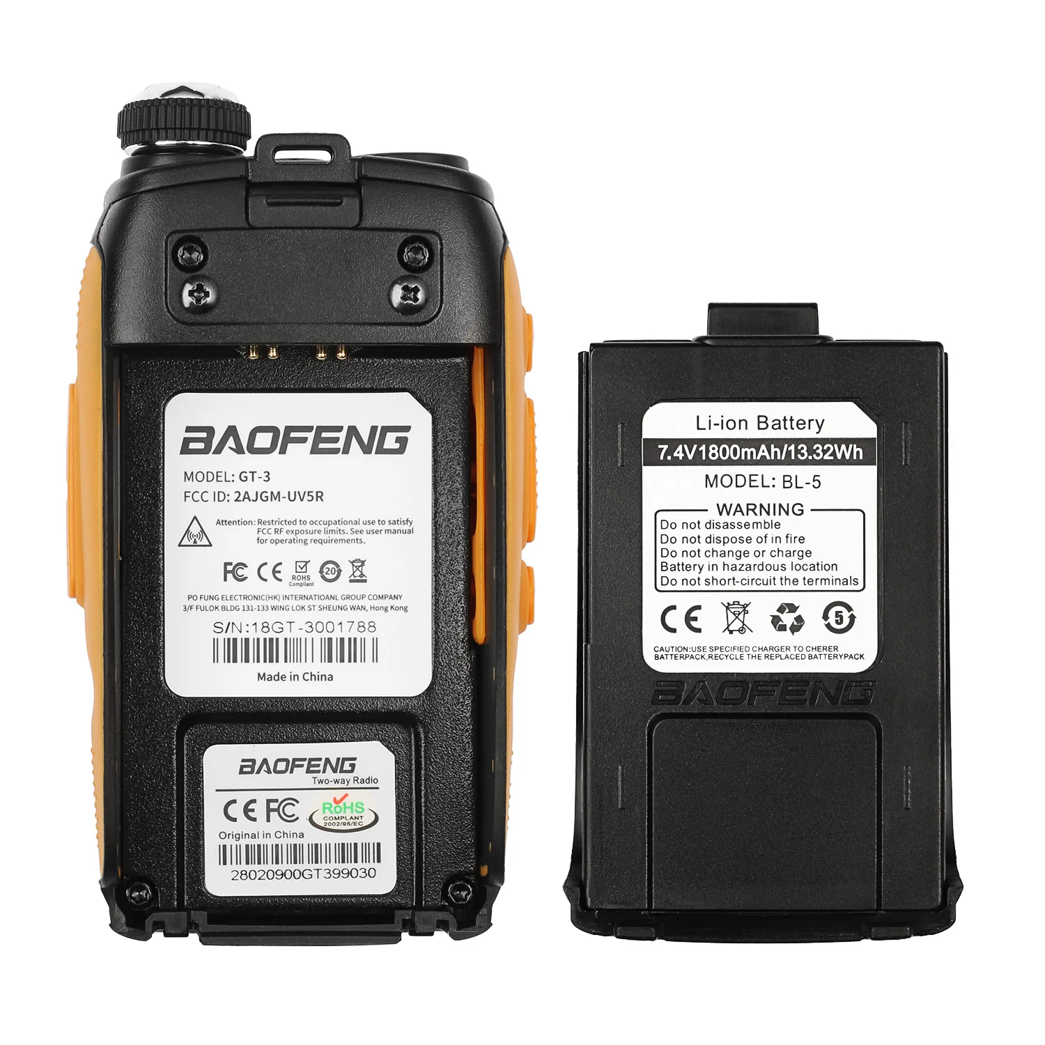 Baofeng GT-3 Mark II | Dual Band | 5W | Better Antenna | VOX | with Speaker & Cable [DISCONTINUED] - Image 5