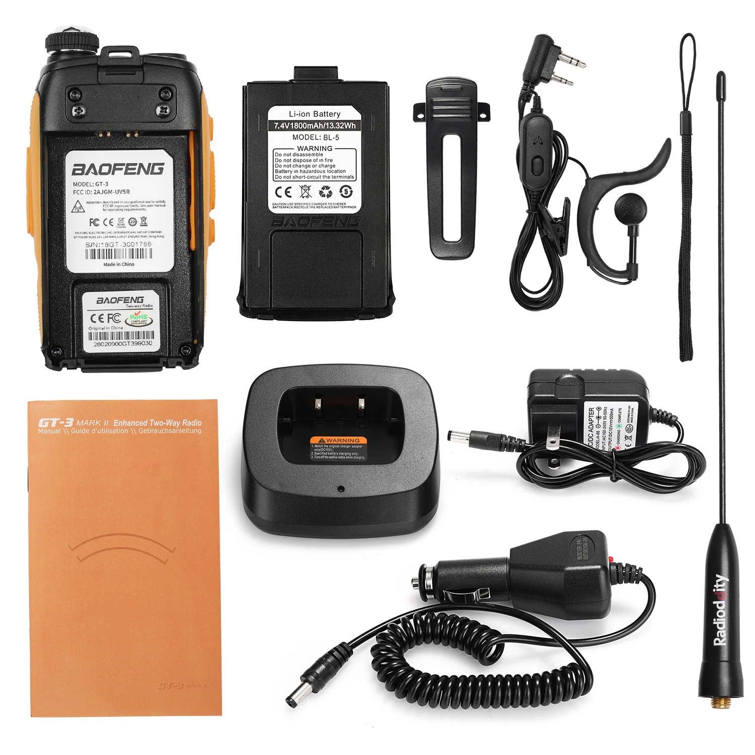 Baofeng GT-3 Mark II [2 Pack + Battery] | Dual Band | 5W | Better Antenna | VOX | Flashlight [DISCONTINUED] - Image 12