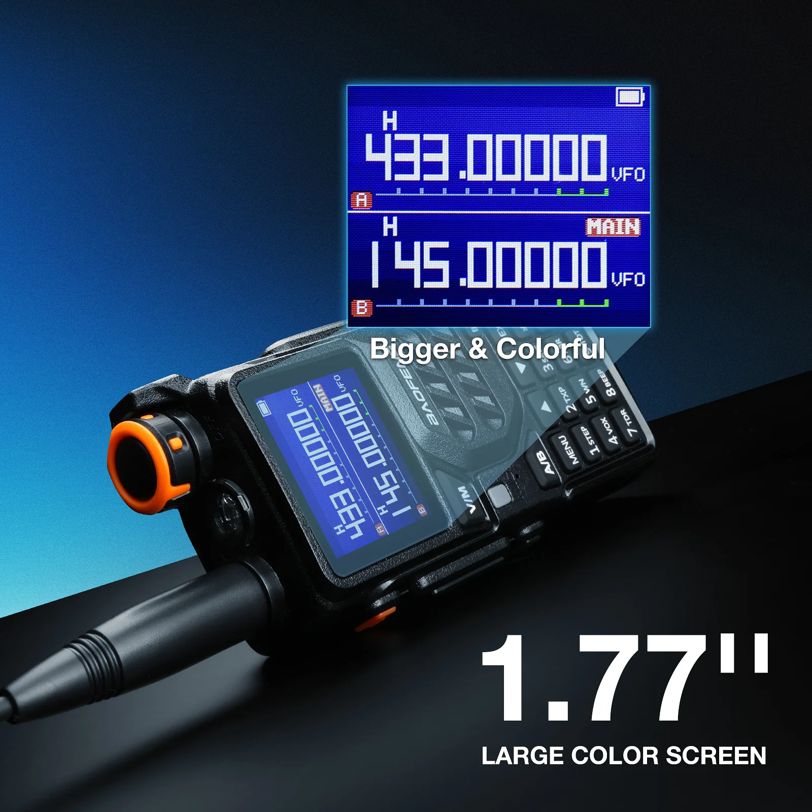 Baofeng K5 Plus Tri-Band Ham Radio | 10W | VHF/UHF/1.25M | Tri-Power | NOAA | 999CH | Frequency Copy| Scramble | 2500mAh Battery - Image 4