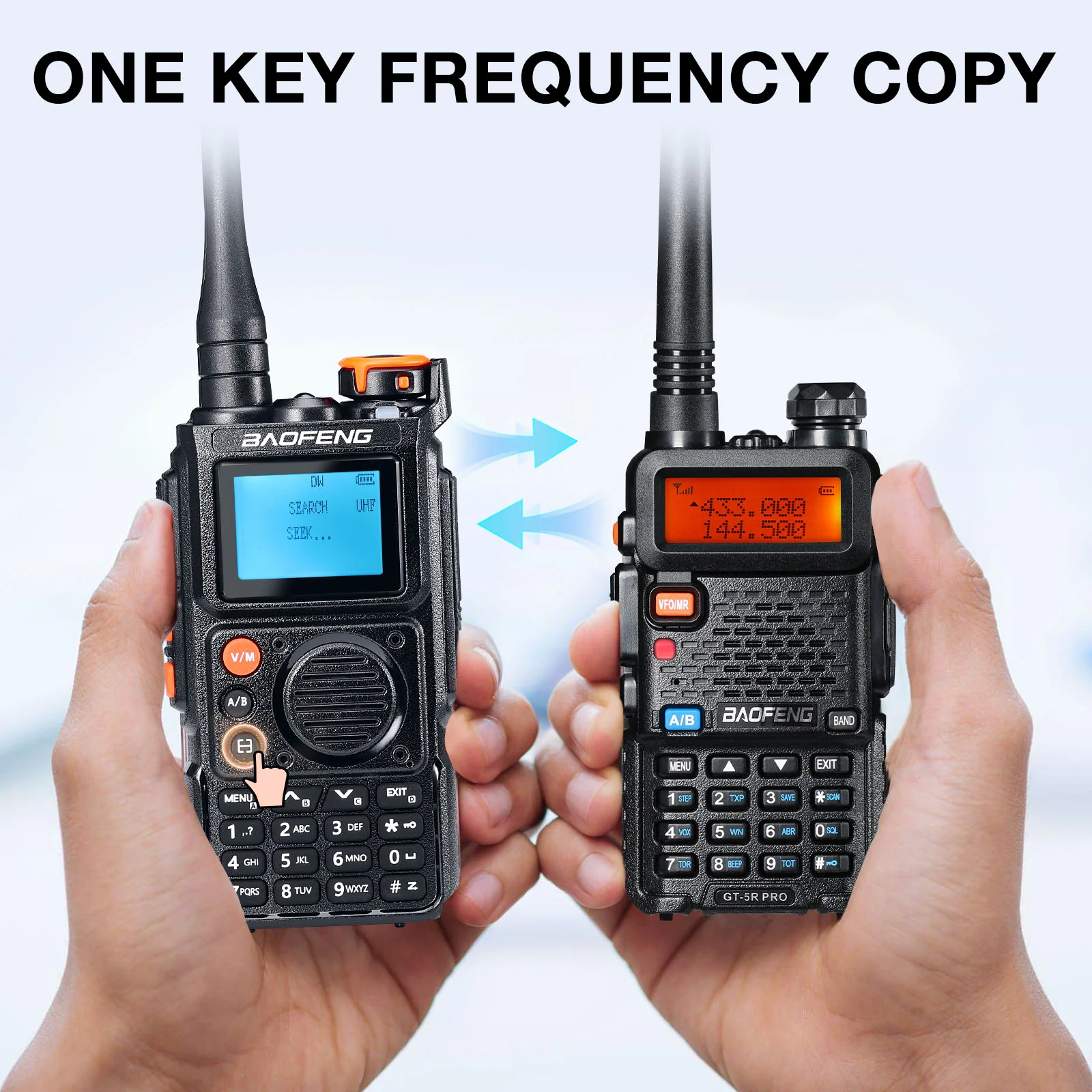 Baofeng K6 Tri-Band Radio | 5W | 999 CH | UHF/VHF/1.25M/NOAA/FM/Air Receiver |  Reverse Repeater Freq | 2600mAh Type-C Battery - Image 2