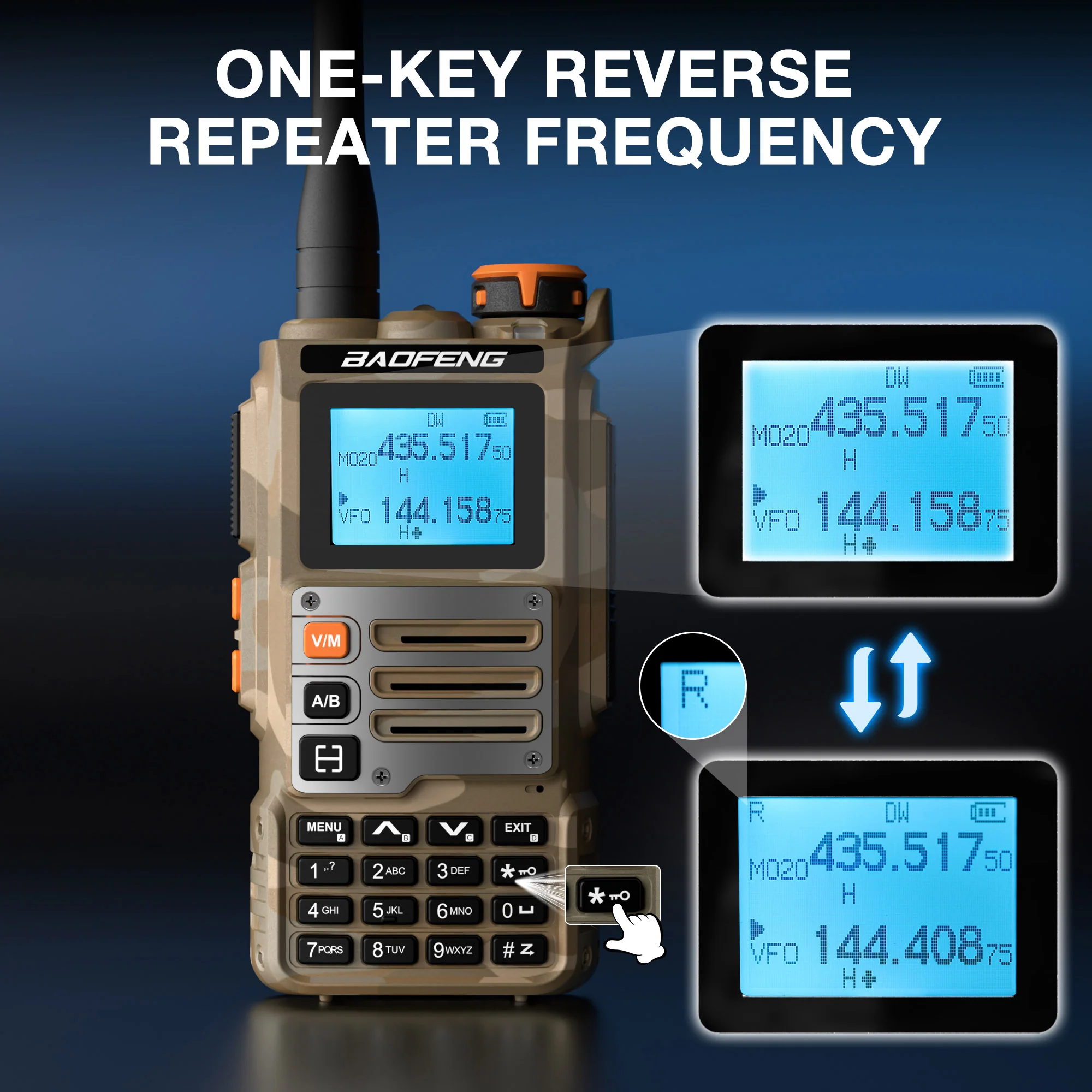 Baofeng K63 Tri-band Radio | 6W |  999CH | VHF/UHF/1.25M/AM/FM/NOAA | 2600mAh Battery  | Wireless Freq Copy - Image 12
