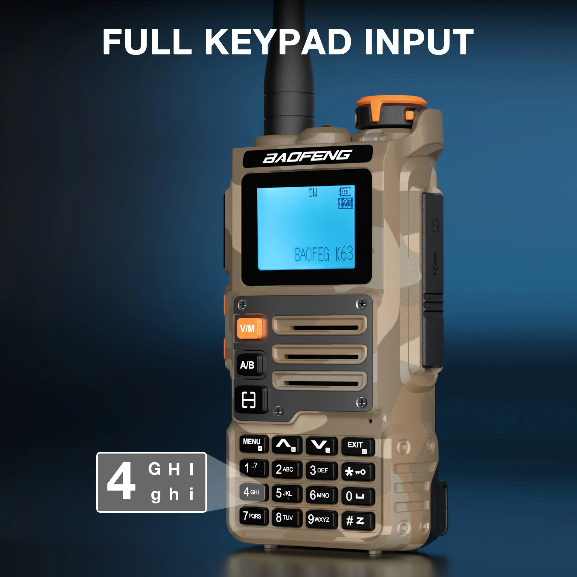 Baofeng K63 Tri-band Radio | 6W |  999CH | VHF/UHF/1.25M/AM/FM/NOAA | 2600mAh Battery  | Wireless Freq Copy - Image 13