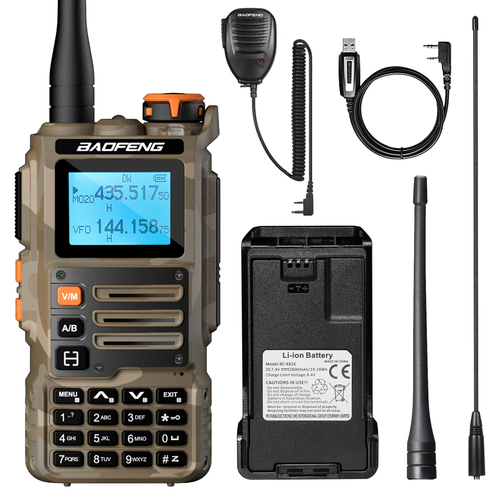 Baofeng K63 Tri-band Radio | 6W |  999CH | VHF/UHF/1.25M/AM/FM/NOAA | 2600mAh Battery  | Wireless Freq Copy - Image 17