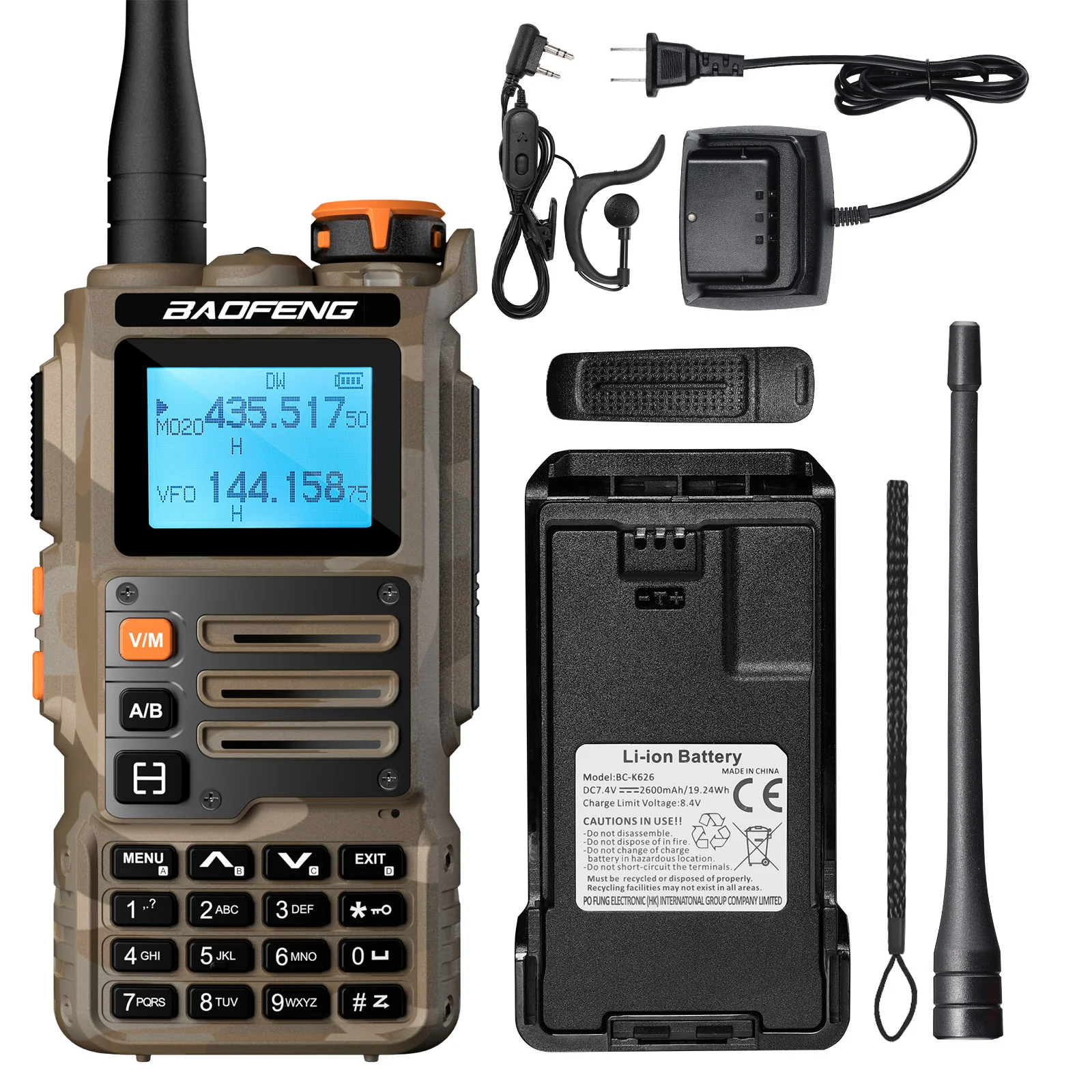 Baofeng K63 Tri-band Radio | 6W |  999CH | VHF/UHF/1.25M/AM/FM/NOAA | 2600mAh Battery  | Wireless Freq Copy - Image 18