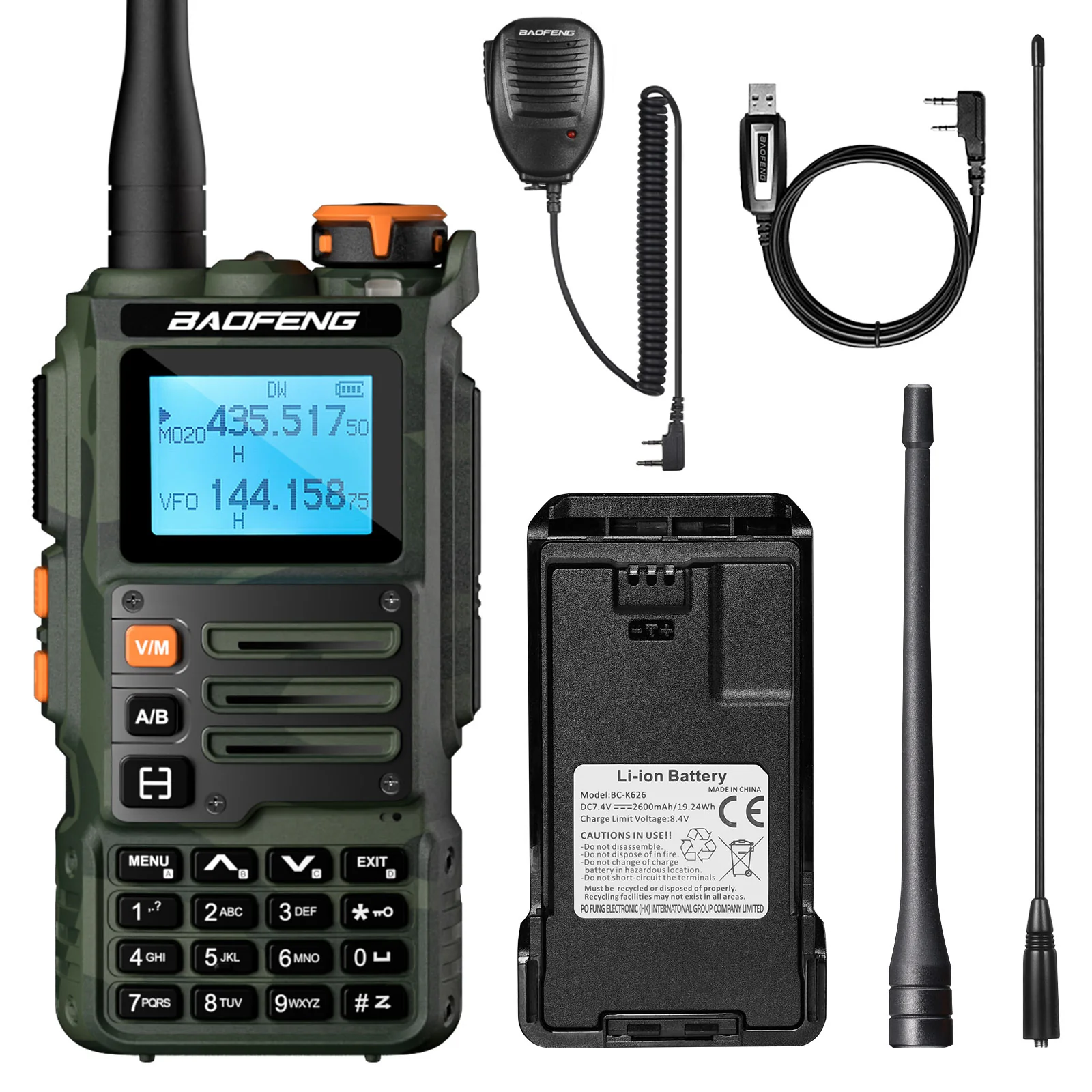 Baofeng K63 Tri-band Radio | 6W |  999CH | VHF/UHF/1.25M/AM/FM/NOAA | 2600mAh Battery  | Wireless Freq Copy - Image 19