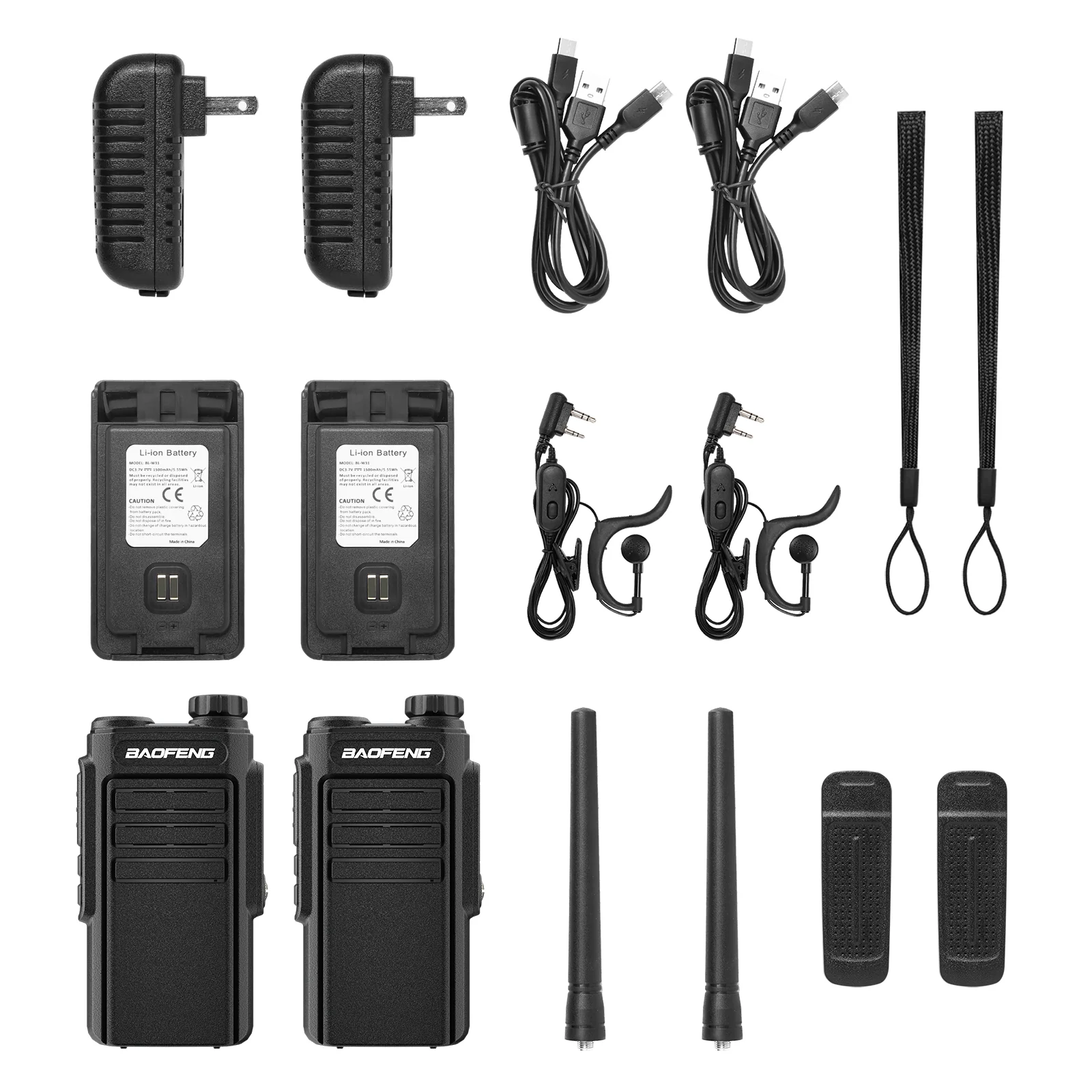 Baofeng MP31 GMRS Radio [1 Pair] | 2W |  IP54 Waterproof | USB-C Charging | VOX | NOAA Receive & Scan - Image 7