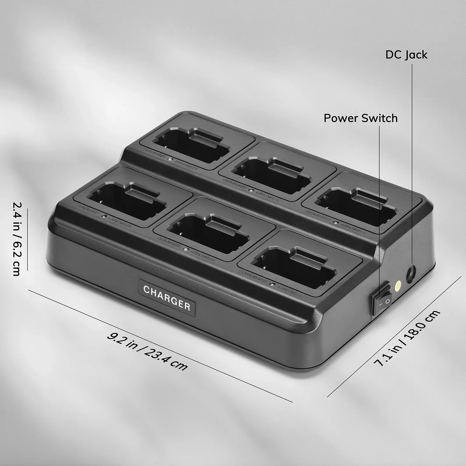 Baofeng RT22 Six-Way Charger | Multi-Unit Charging Station Base | For Baofeng T22 & Retevis RT22/RT22S/RB19/RB19P/RB39 /RB39P | Rapid Charger - Image 4