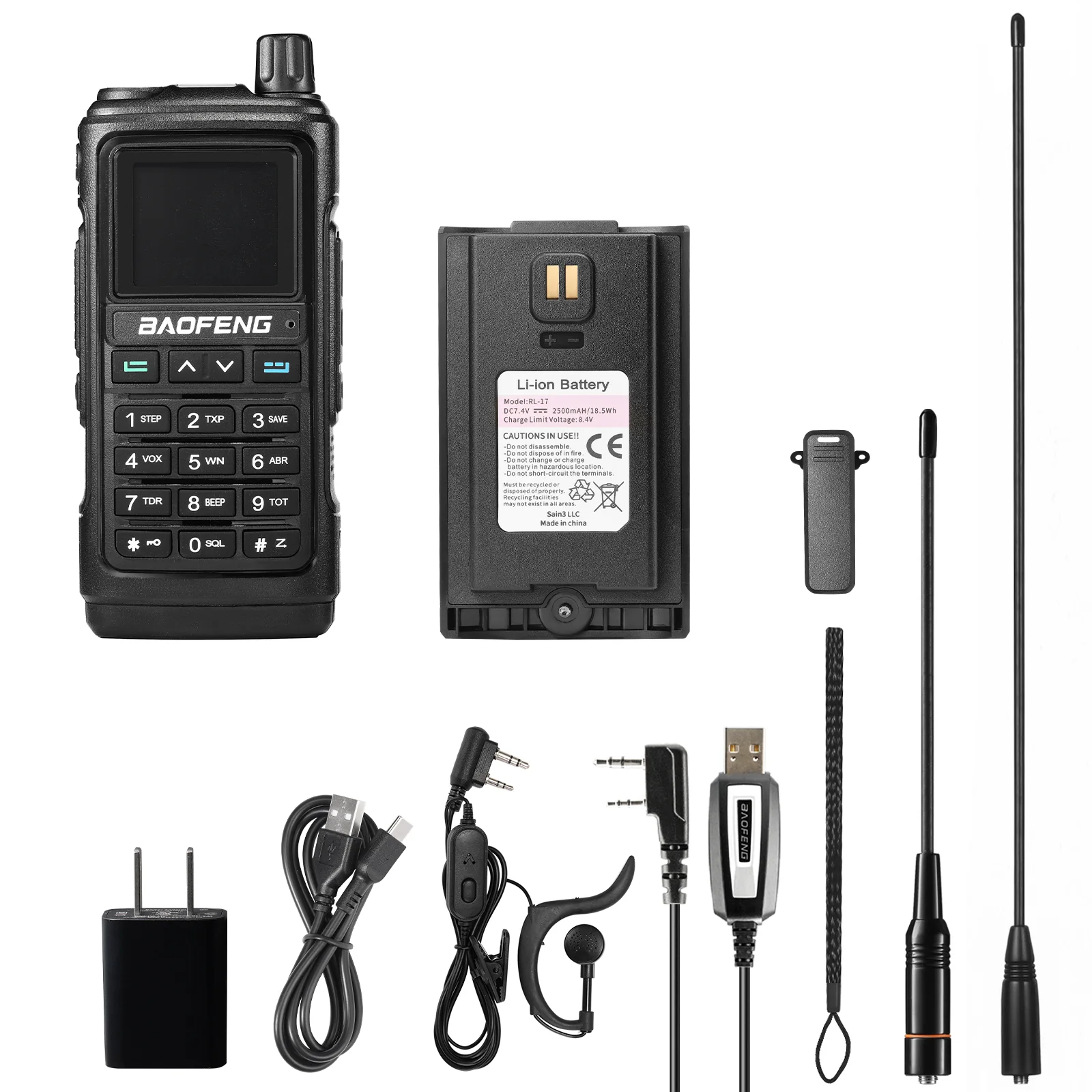 Baofeng UV-17R PLUS | Multi-Band | Airband | 5W | NOAA |  Wireless Frequency Copy | 2500MAH USB-C Battery | Support Chirp - Image 6