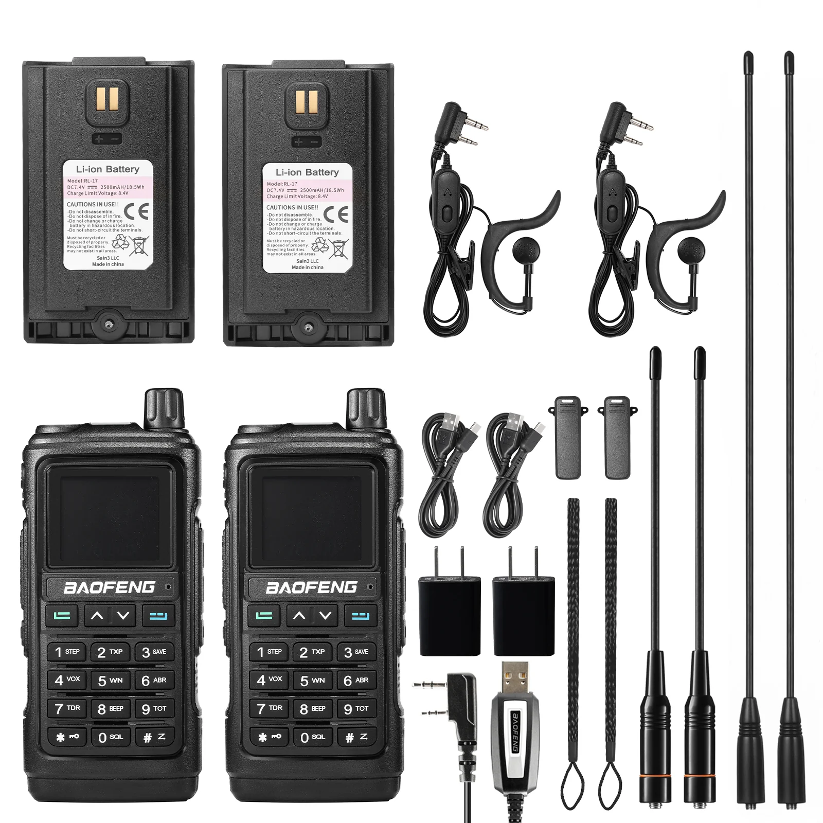 Baofeng UV-17R PLUS | Multi-Band | Airband | 5W | NOAA |  Wireless Frequency Copy | 2500MAH USB-C Battery | Support Chirp - Image 8