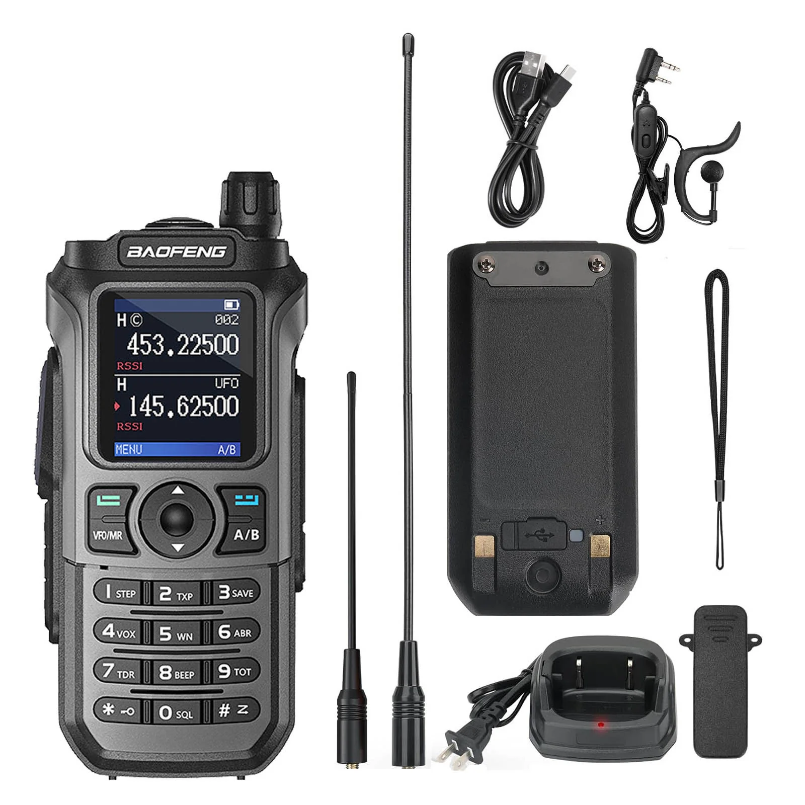 Baofeng UV-21R 6W Tri-Band Radio | 1.77'' Color Large Screen | NOAA | 999 CHs | Wireless Copy Frequency | Type-C Charging - Image 7