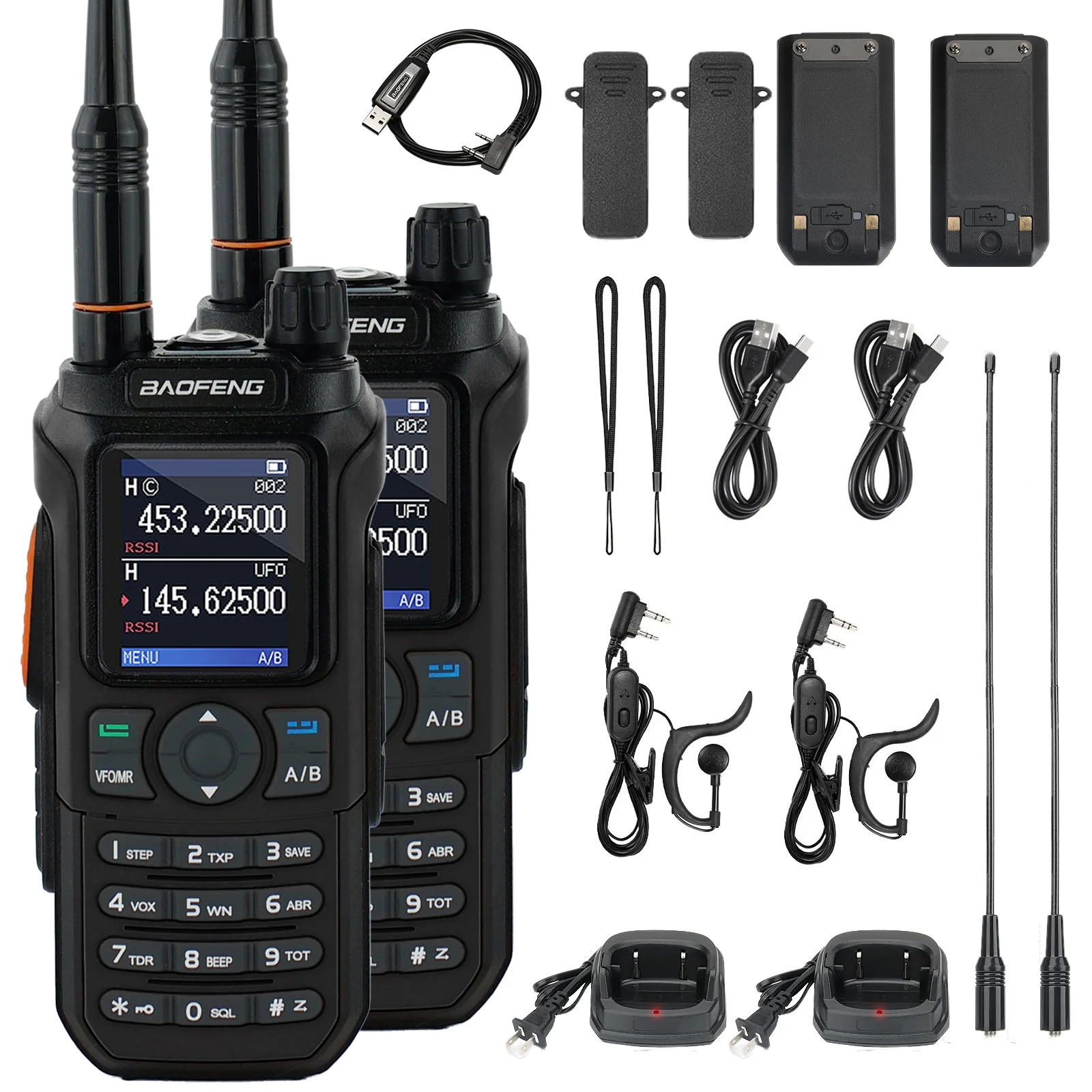 Baofeng UV-21R 6W Tri-Band Radio | 1.77'' Color Large Screen | NOAA | 999 CHs | Wireless Copy Frequency | Type-C Charging - Image 8