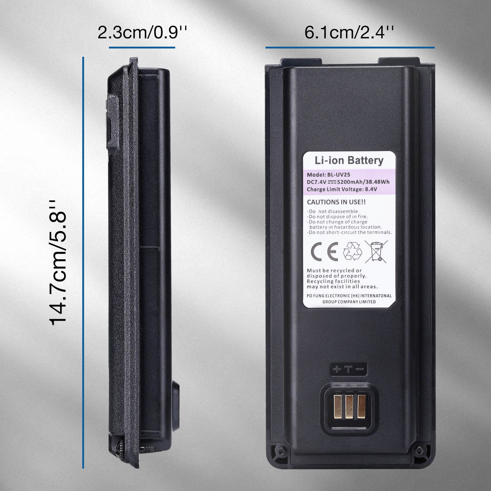 BAOFENG UV-25B | 5200mAh Original Battery for UV-25 | Support USB-C | 7.4V High-Capacity - Image 2
