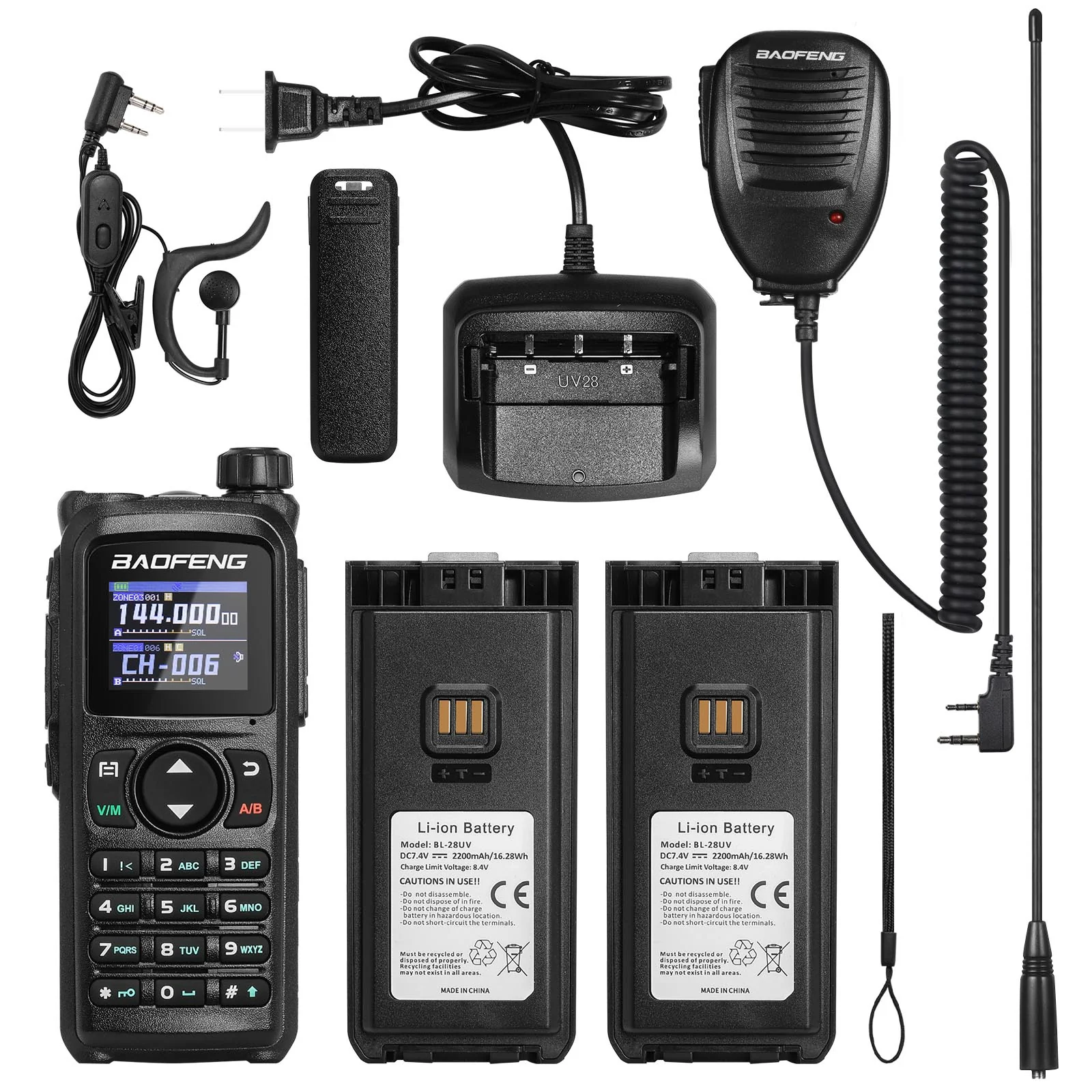 Baofeng UV-28 Plus Tri-band Radio | 10W | GPS | APP Programming | 1.77 Inch Color Screen | 1000CH 10 Zones | NOAA | 2200mAh Battery - Image 17