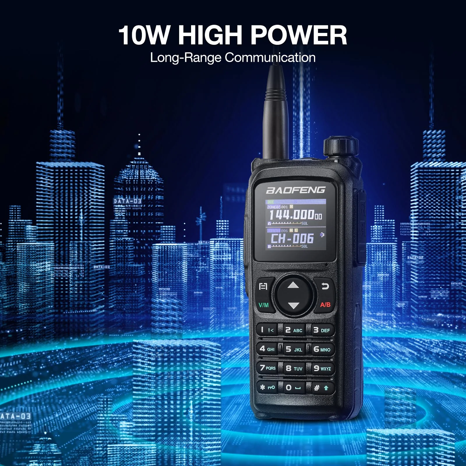 Baofeng UV-28 Plus Tri-band Radio | 10W | GPS | APP Programming | 1.77 Inch Color Screen | 1000CH 10 Zones | NOAA | 2200mAh Battery - Image 4