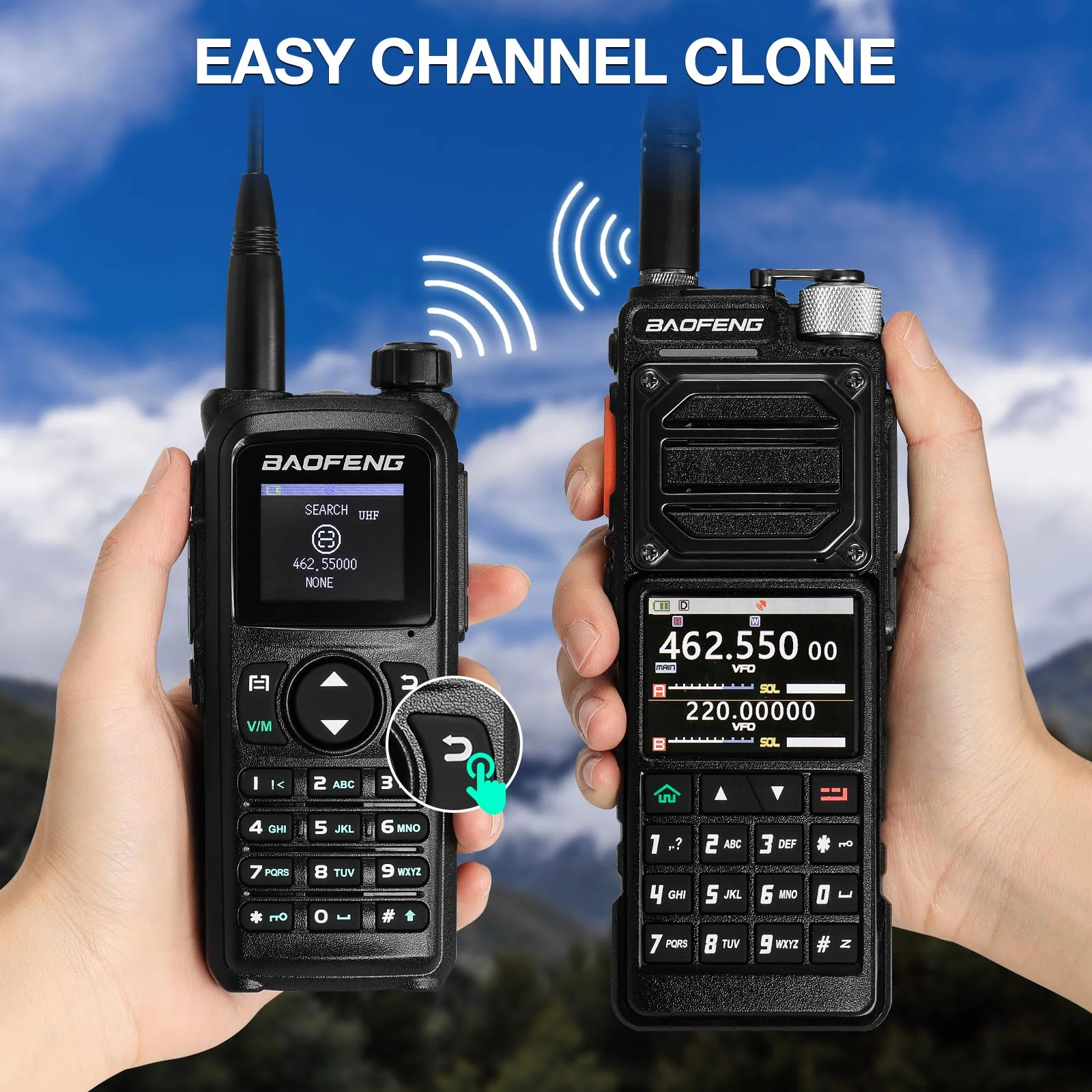 Baofeng UV-28 Plus Tri-band Radio | 10W | GPS | APP Programming | 1.77 Inch Color Screen | 1000CH 10 Zones | NOAA | 2200mAh Battery - Image 6