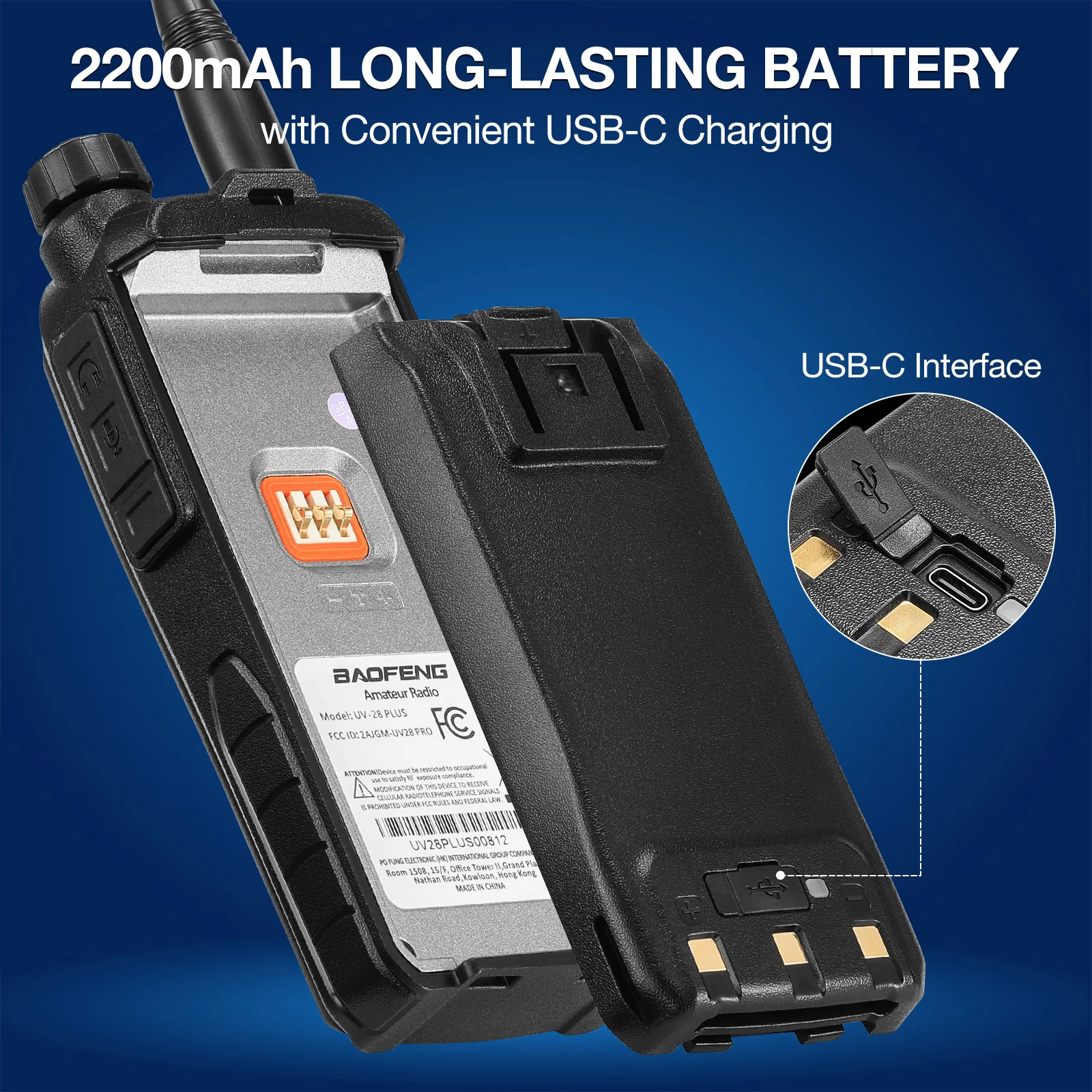 Baofeng UV-28 Plus Tri-band Radio | 10W | GPS | APP Programming | 1.77 Inch Color Screen | 1000CH 10 Zones | NOAA | 2200mAh Battery - Image 9