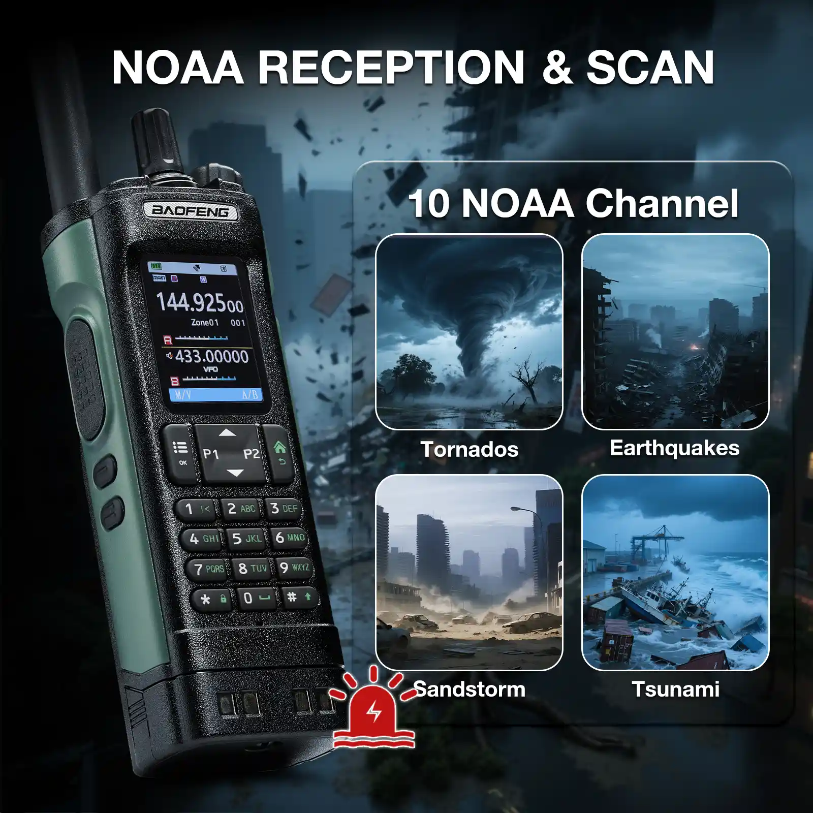 Baofeng UV-32 Ham Radio | 10W | Multi-Band  | GPS | APP & CHIRP Programmable | 2.0” Large Color Display | 1000CHs | NOAA/Airband Receiver - Image 12