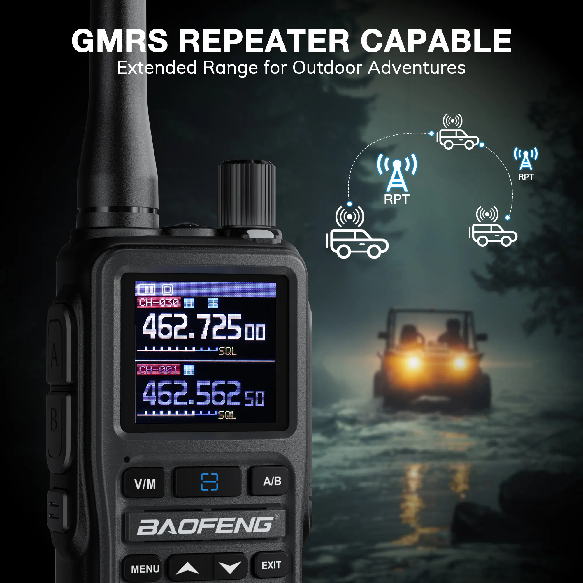 Baofeng UV-5G Mini GMRS Radio | 5W | APP Programming | 1.44 Inch Color Screen | 999CH | NOAA | USB-C Charging - Image 9