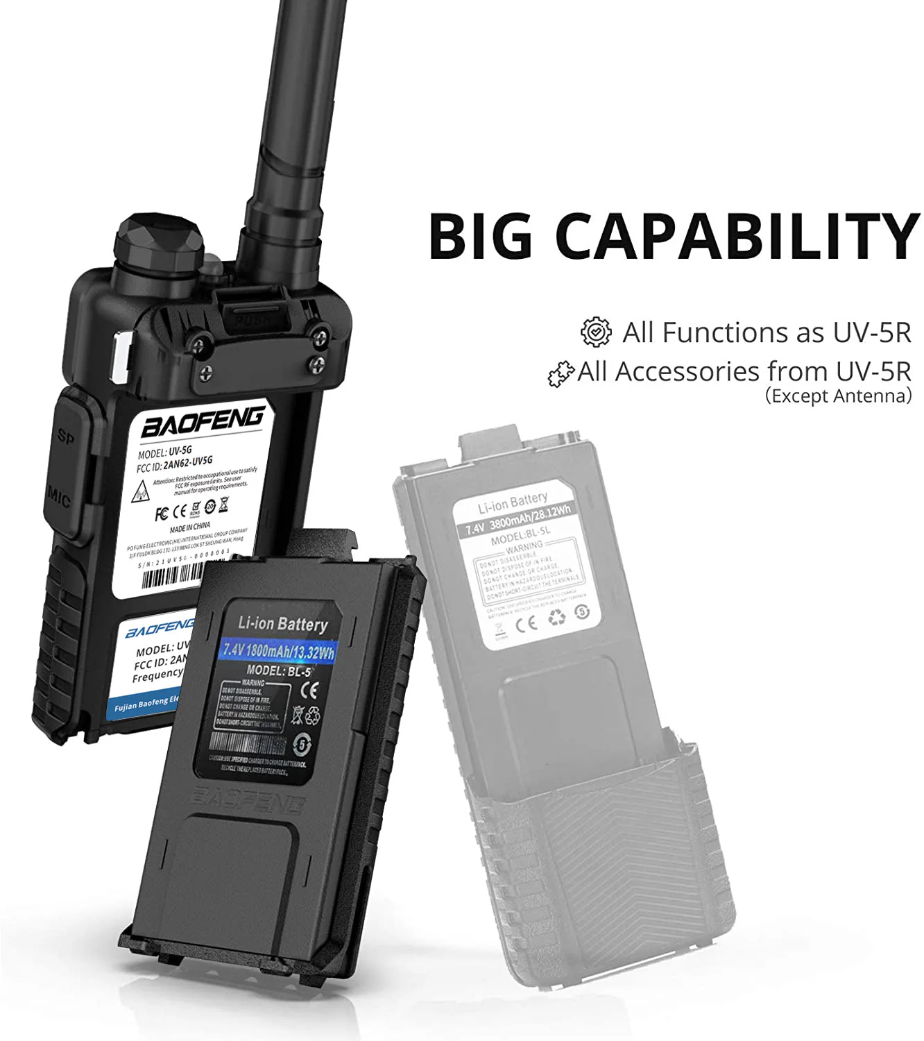 Baofeng UV-5X / UV-5G [1 Pair] [OPEN BOX] - Image 3