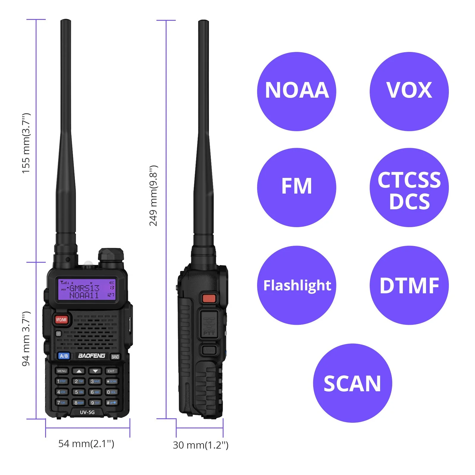 Baofeng UV-5X / UV-5G [1 Pair] [OPEN BOX] - Image 9