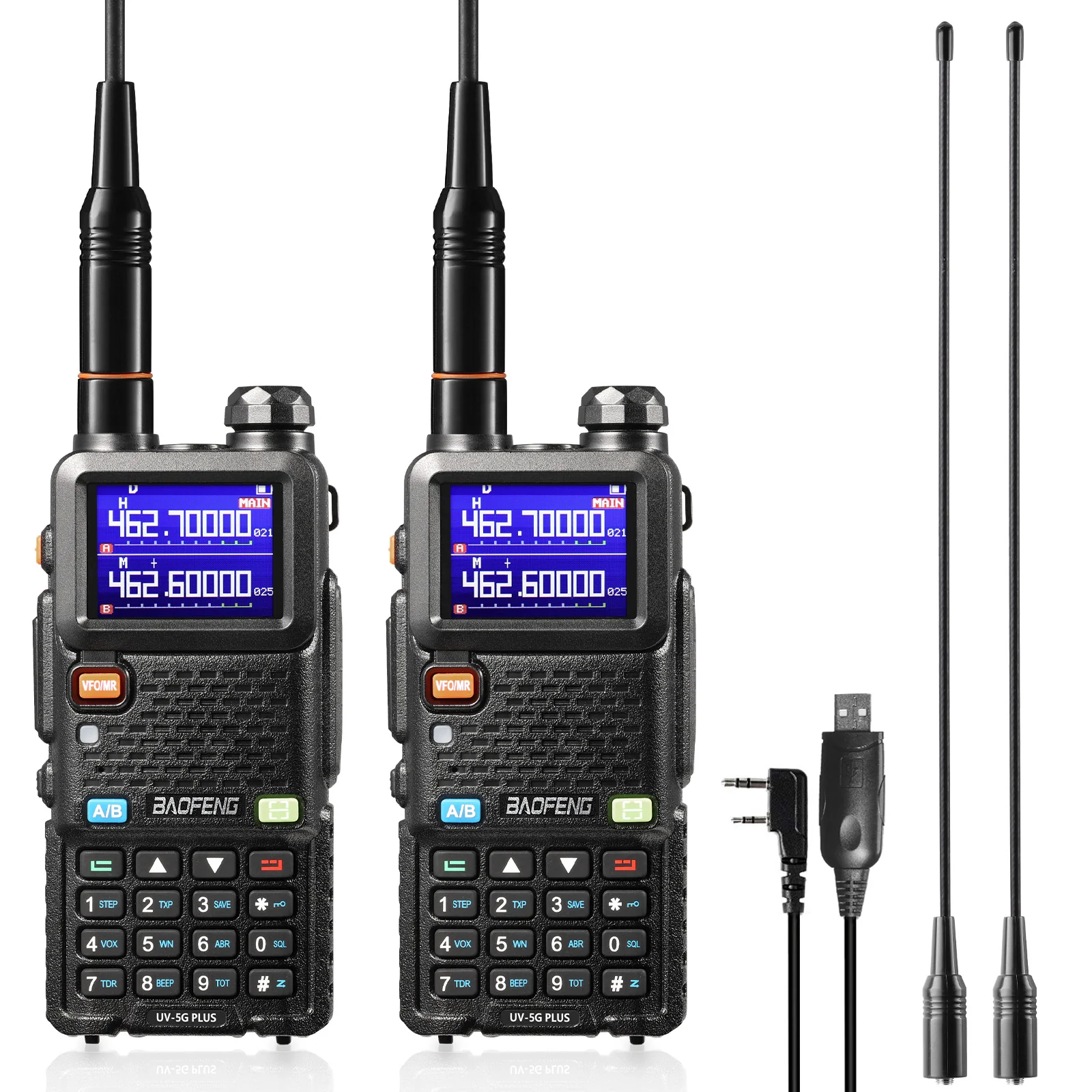 Baofeng UV-5G Plus GMRS Radio | 5W | 2500mAh USB-C Battery | Frequency Copy | 999 CH | NOAA | Support Chirp - Image 13