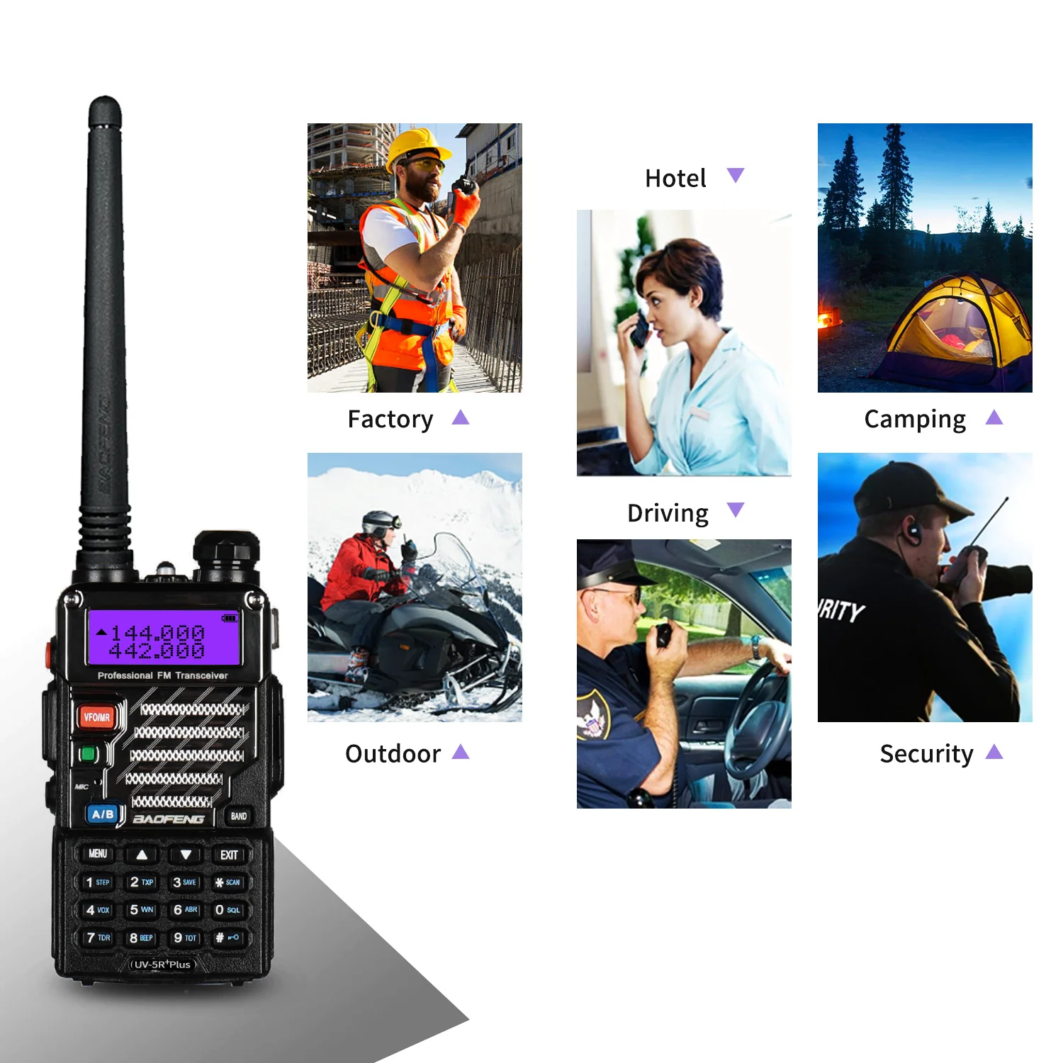 Baofeng UV-5R PLUS | DUAL BAND | 4/1W | 128CH | FLASHLIGHT | with Cable [DISCONTINUED] - Image 9
