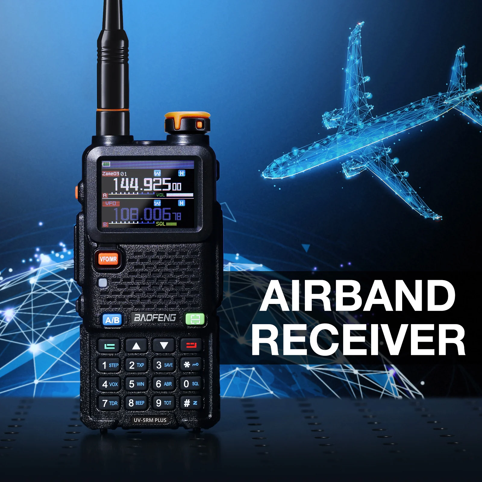 Baofeng UV-5RM Plus GPS Ham Radio Handheld | 10W | 1.77 Inch Color Screen | 640CH 10 Zones | NOAA | 2500mAh Type-C Rechargeable Battery | Group Talk - Image 8