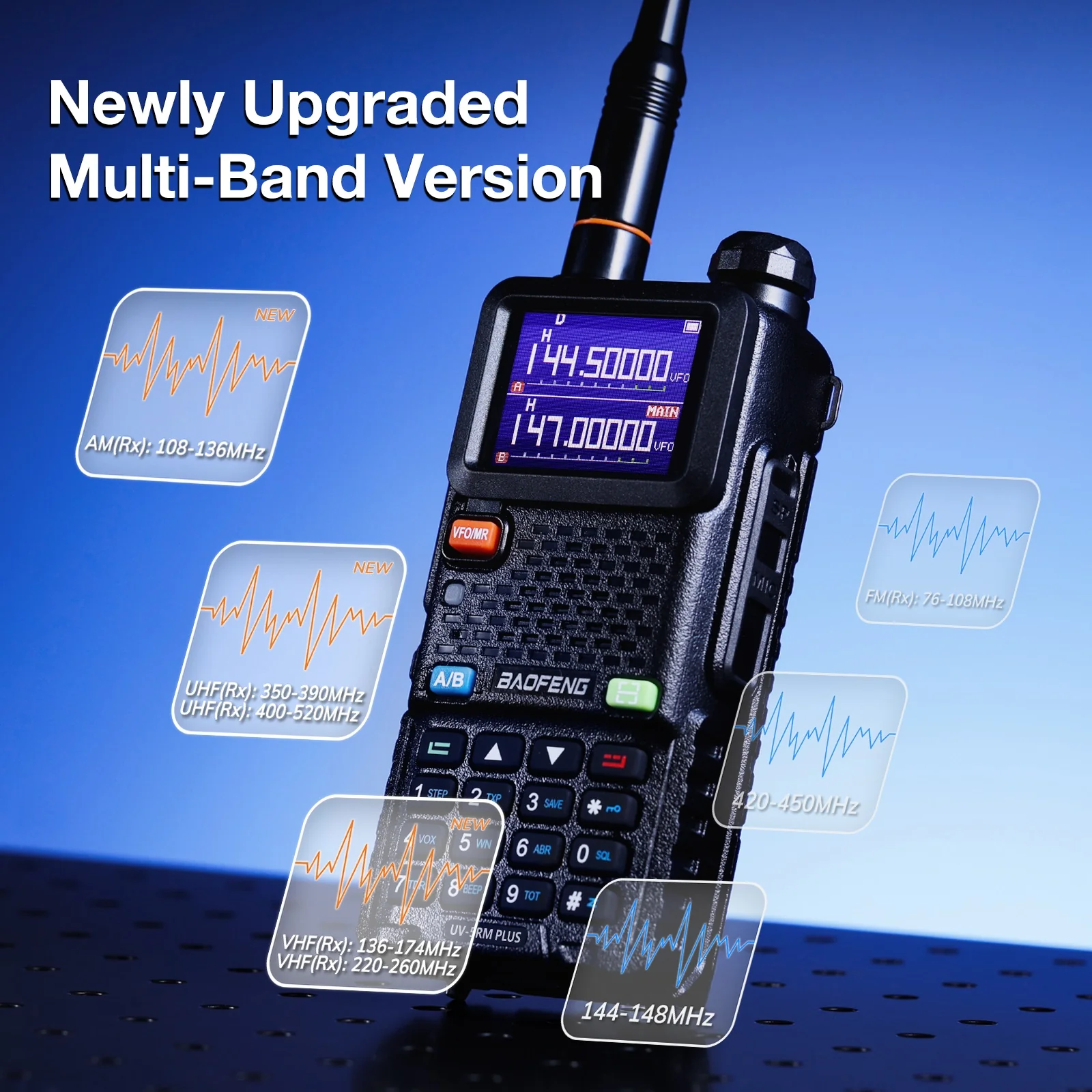 Baofeng UV-5RM Plus | Multi-Band | Airband | 10W | NOAA | 2500mAh Battery | USB-C Charging | Chirp Compatible - Image 2