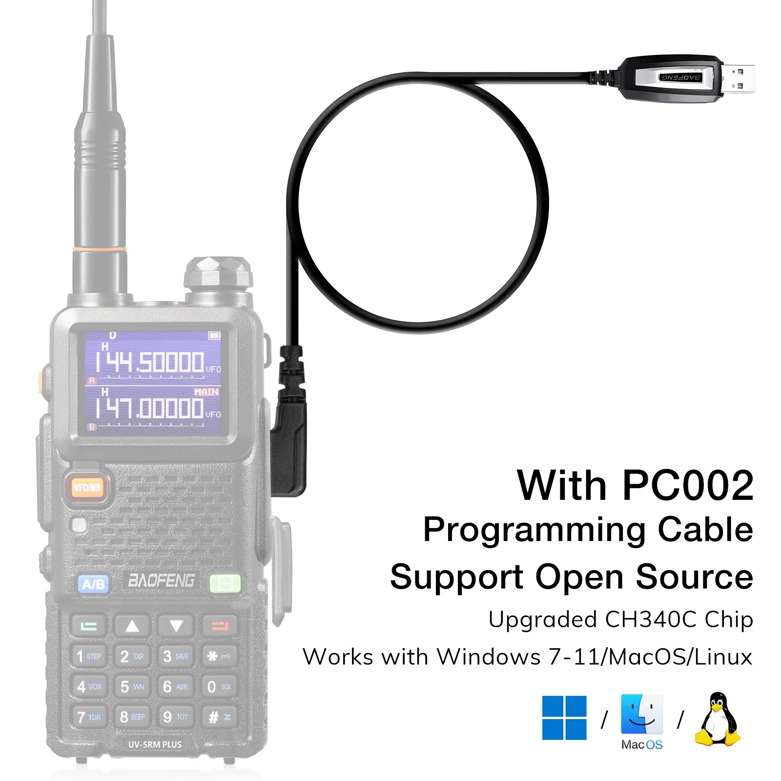 Baofeng UV-5RM Plus | Multi-Band | Airband | 10W | NOAA | 2500mAh Battery | USB-C Charging | Chirp Compatible - Image 7